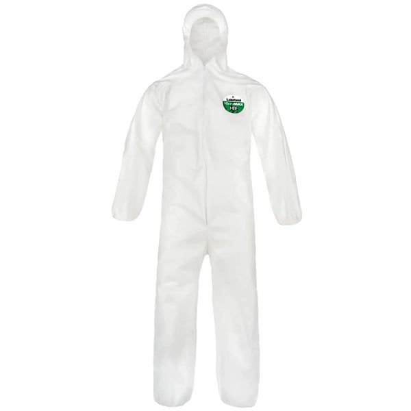 Lakeland MicroMax NS MNSA428 Coveralls, Serged Seam, White, Case of 25