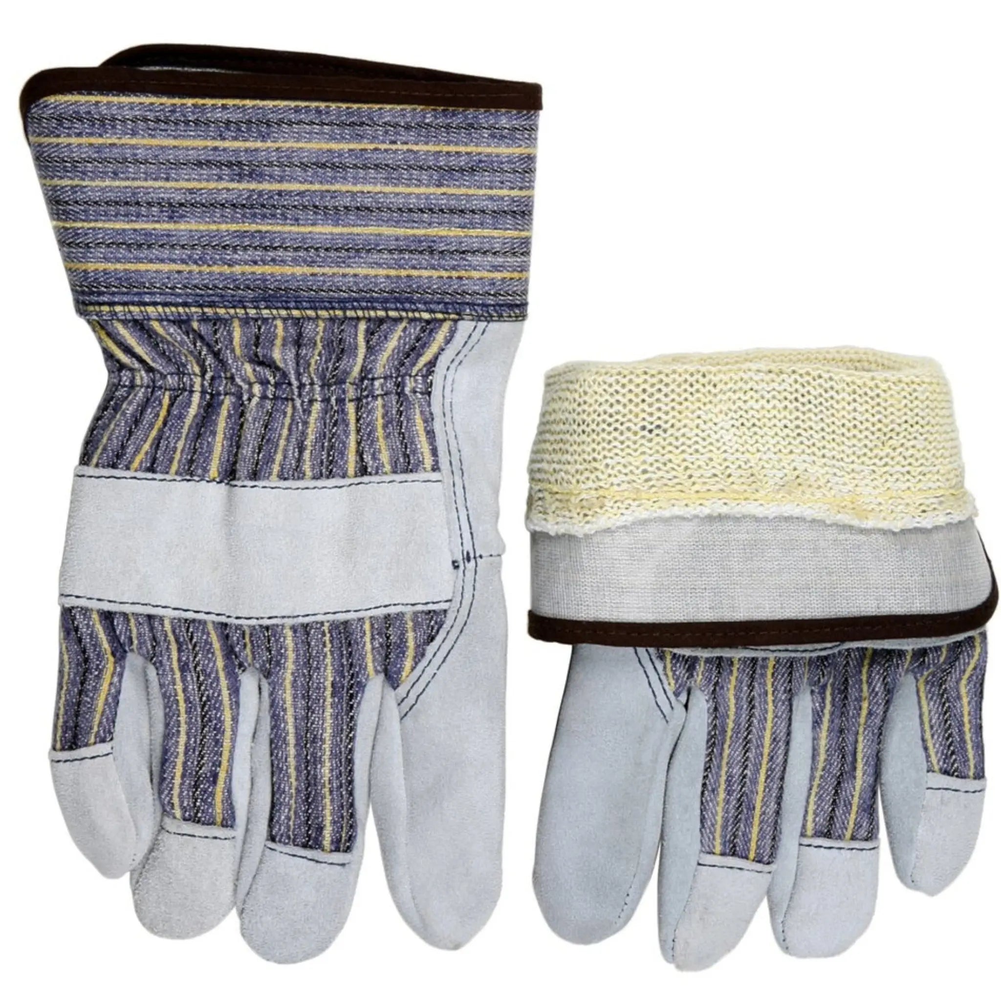 MCR Safety 1400K Split Leather Palm Work Gloves, Inner Detail