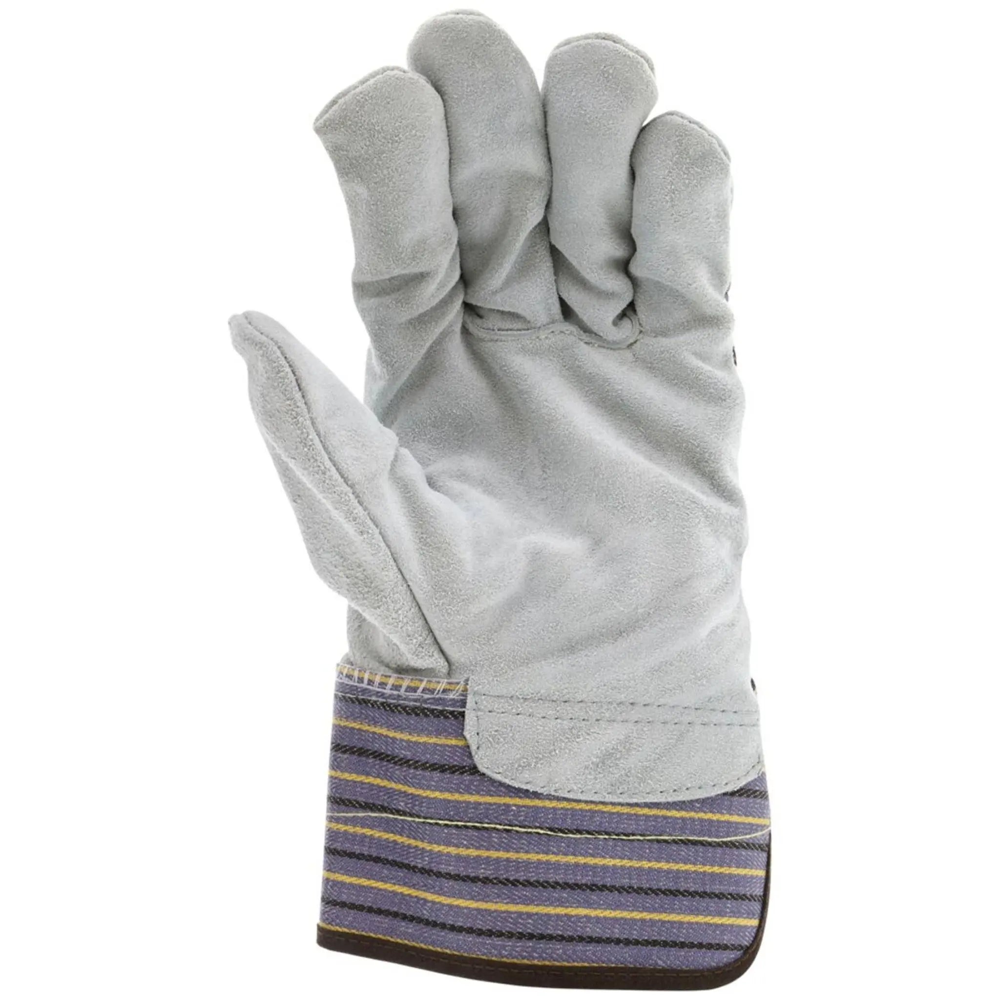 MCR Safety 1400K Split Leather Palm Work Gloves, Palm View