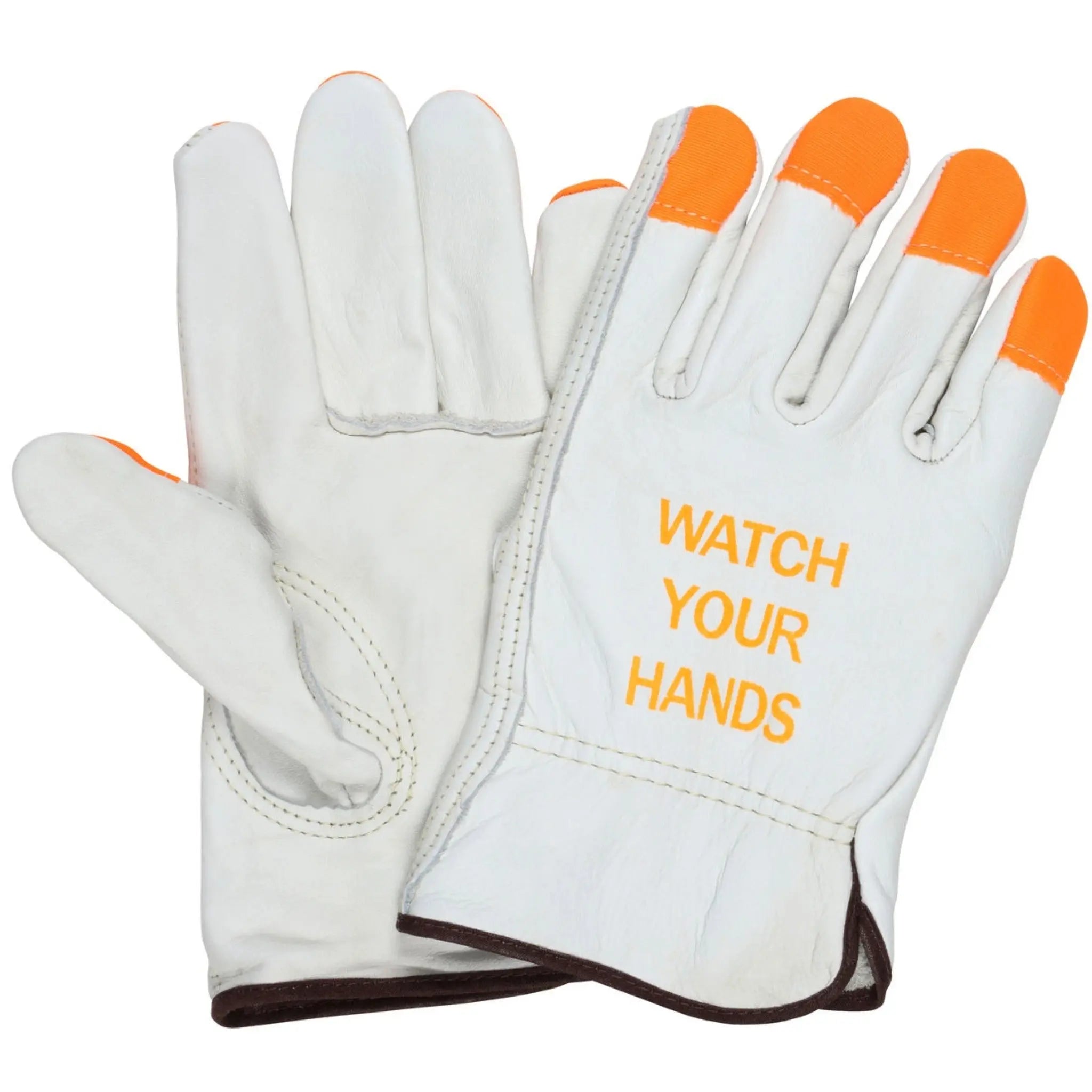MCR Safety 3213HVI Leather Drivers Work Gloves, Pair