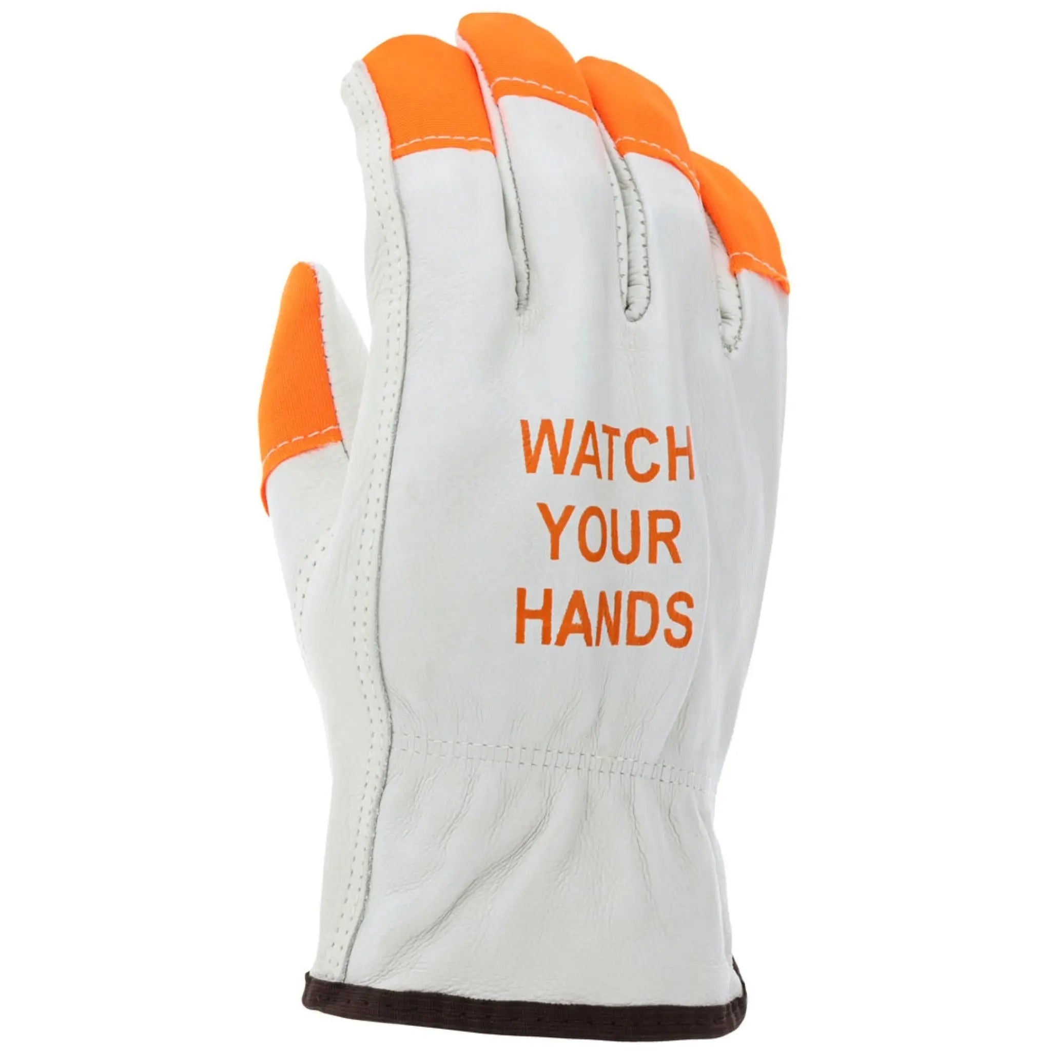 MCR Safety 3215HVI Leather Drivers Work Gloves, Dorsal