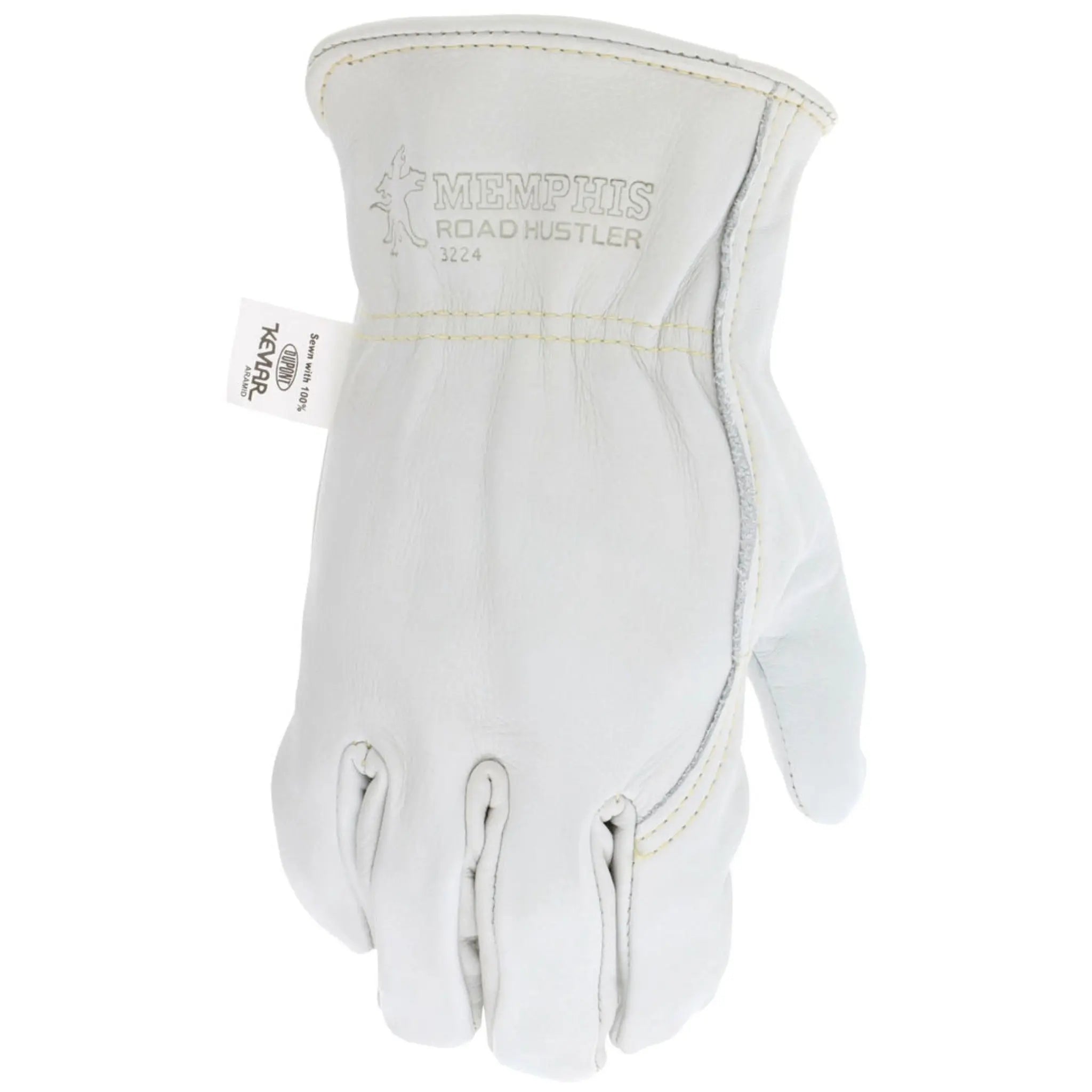 MCR Safety Road Hustler 3224S Leather Drivers Work Gloves, Dorsal View