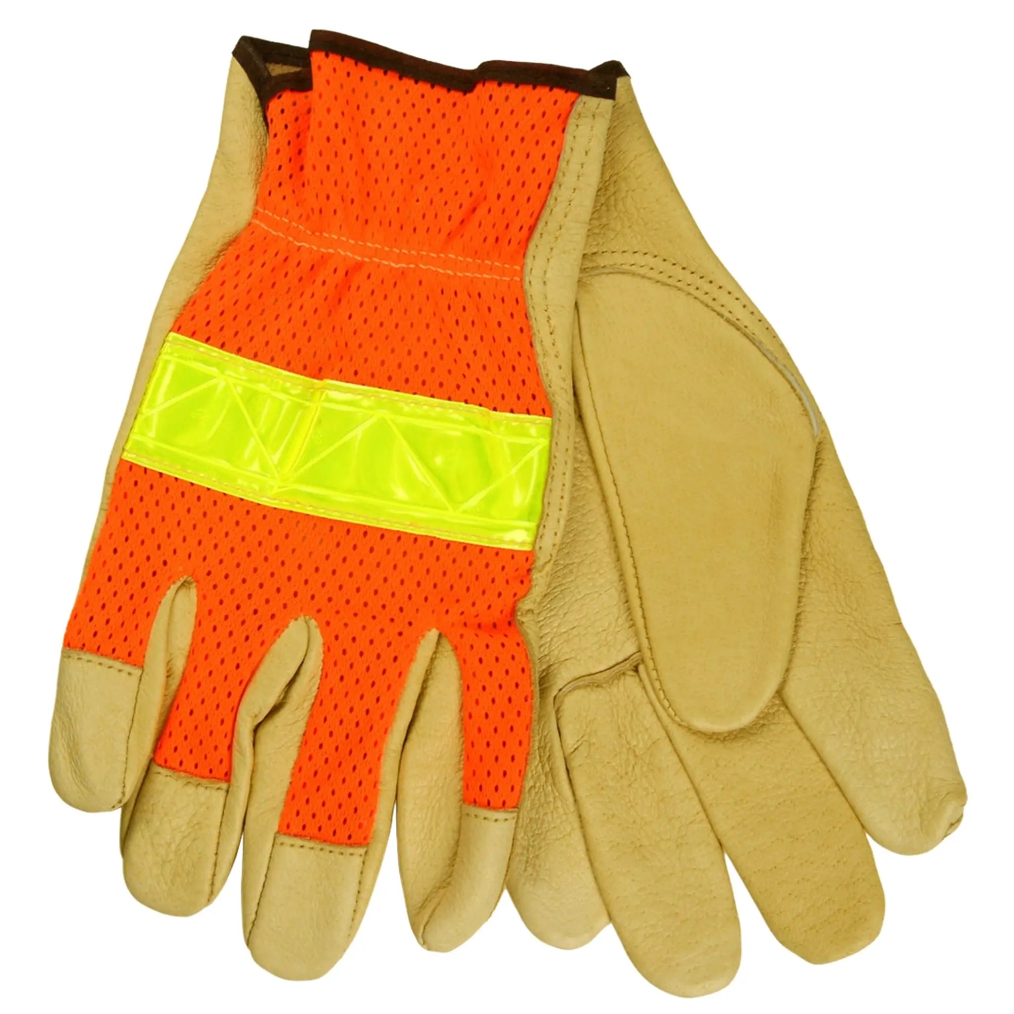 MCR Safety Luminator 34111 Leather Drivers Work Gloves, Pair