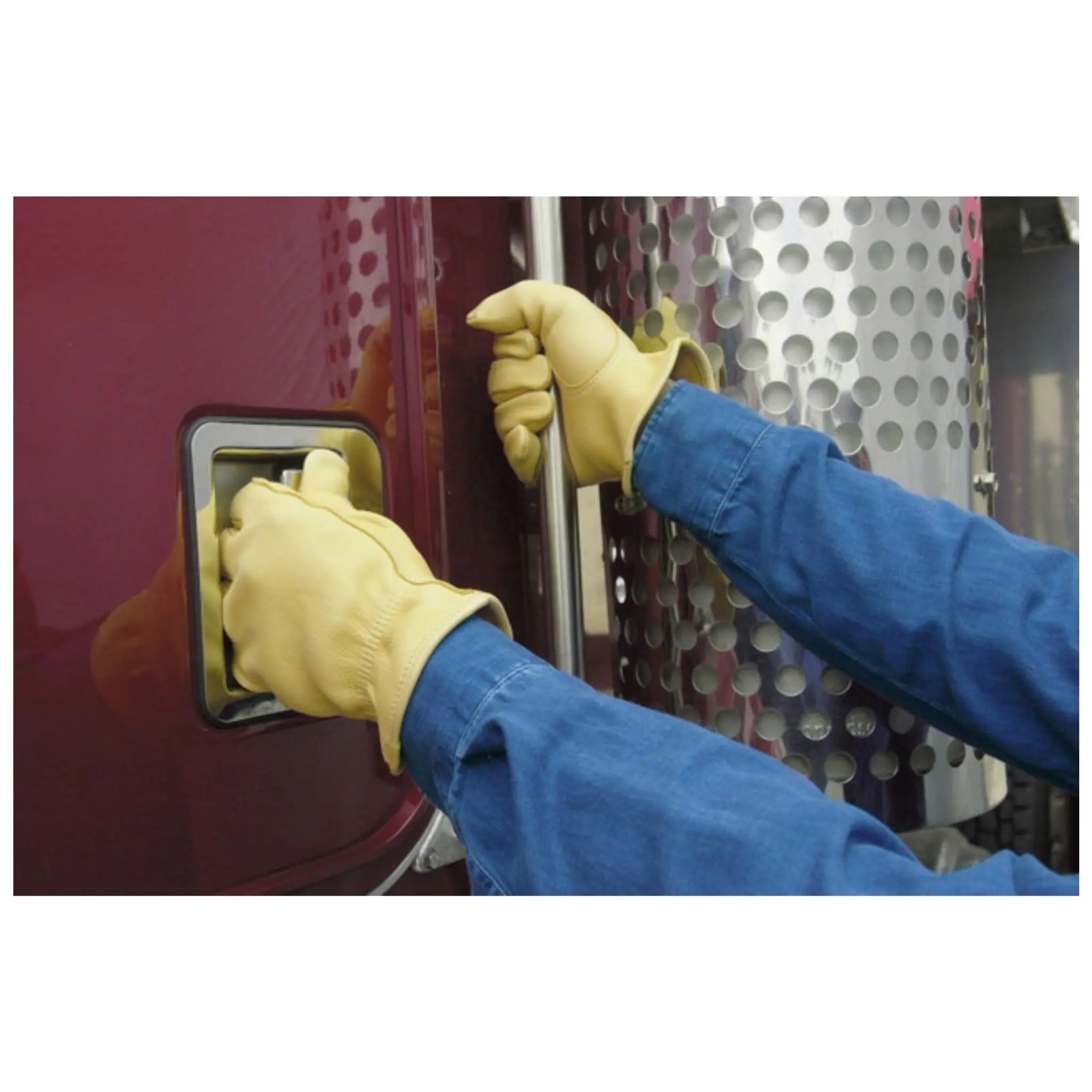 MCR Safety 3500 Leather Drivers Work Gloves, Worn