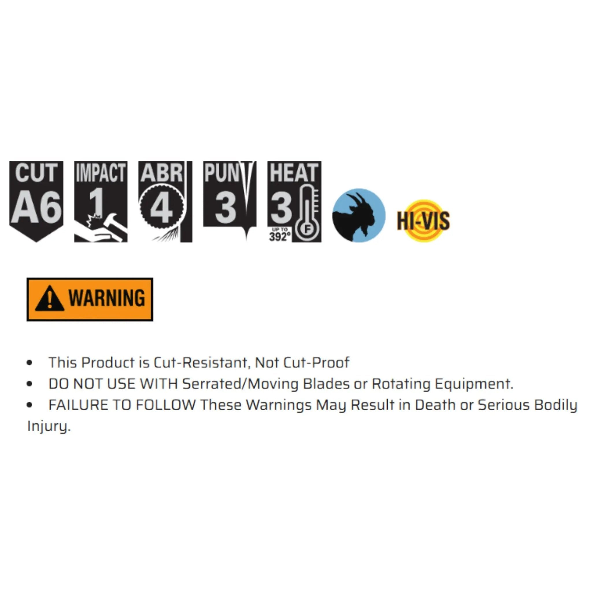 MCR Safety CutPro® 36136KDP Work Gloves, Specs