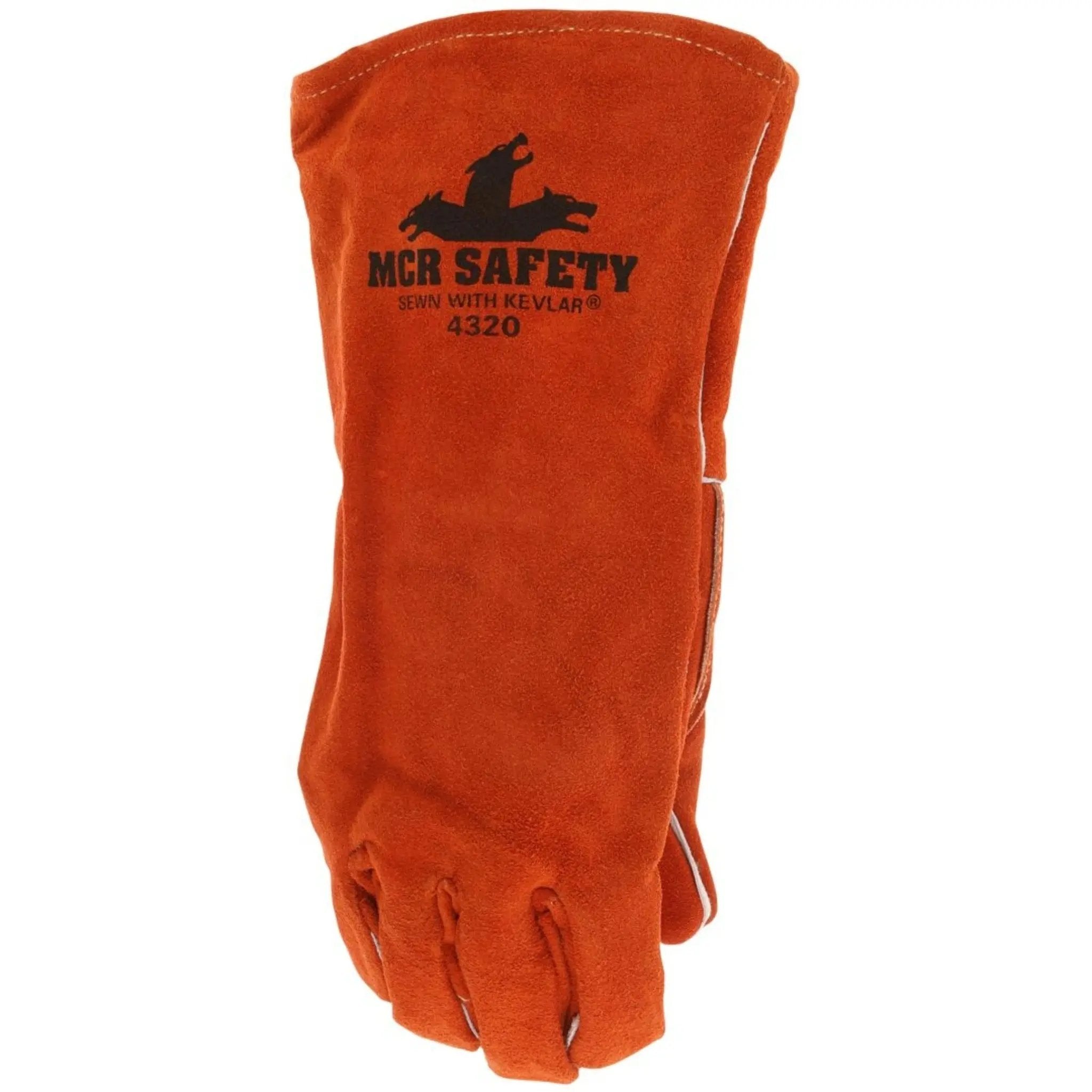 MCR Safety Welding 4320 Leather Work Gloves, Dorsal View