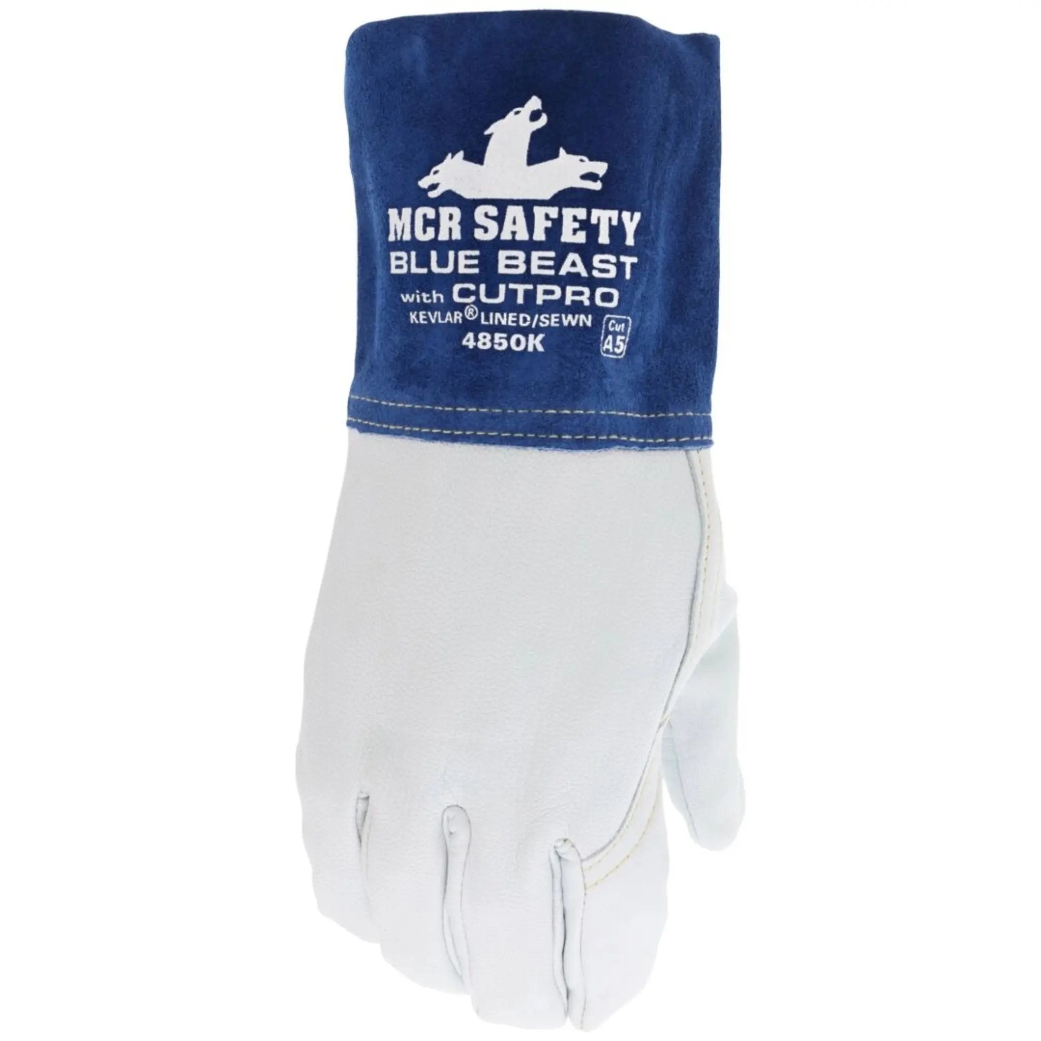 MCR Safety Blue Beast 4850K Welding Work Gloves, Dorsal View