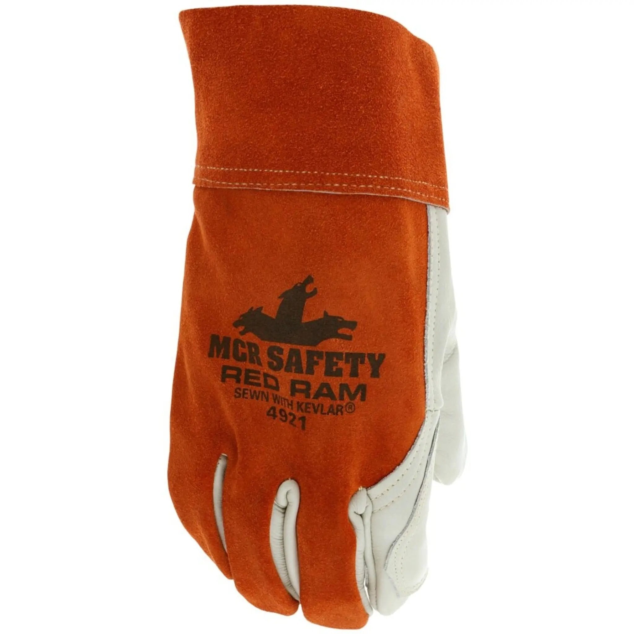 MCR Safety Red Ram 4921 Welding Work Gloves, Dorsal View