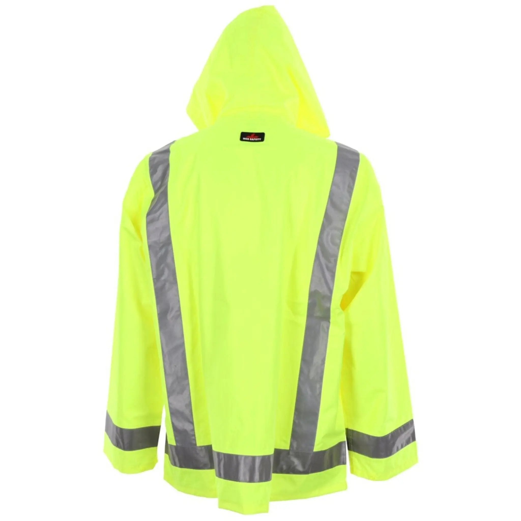 MCR Safety Luminator 500RJH Hi-Vis  Rain Jacket, Back View