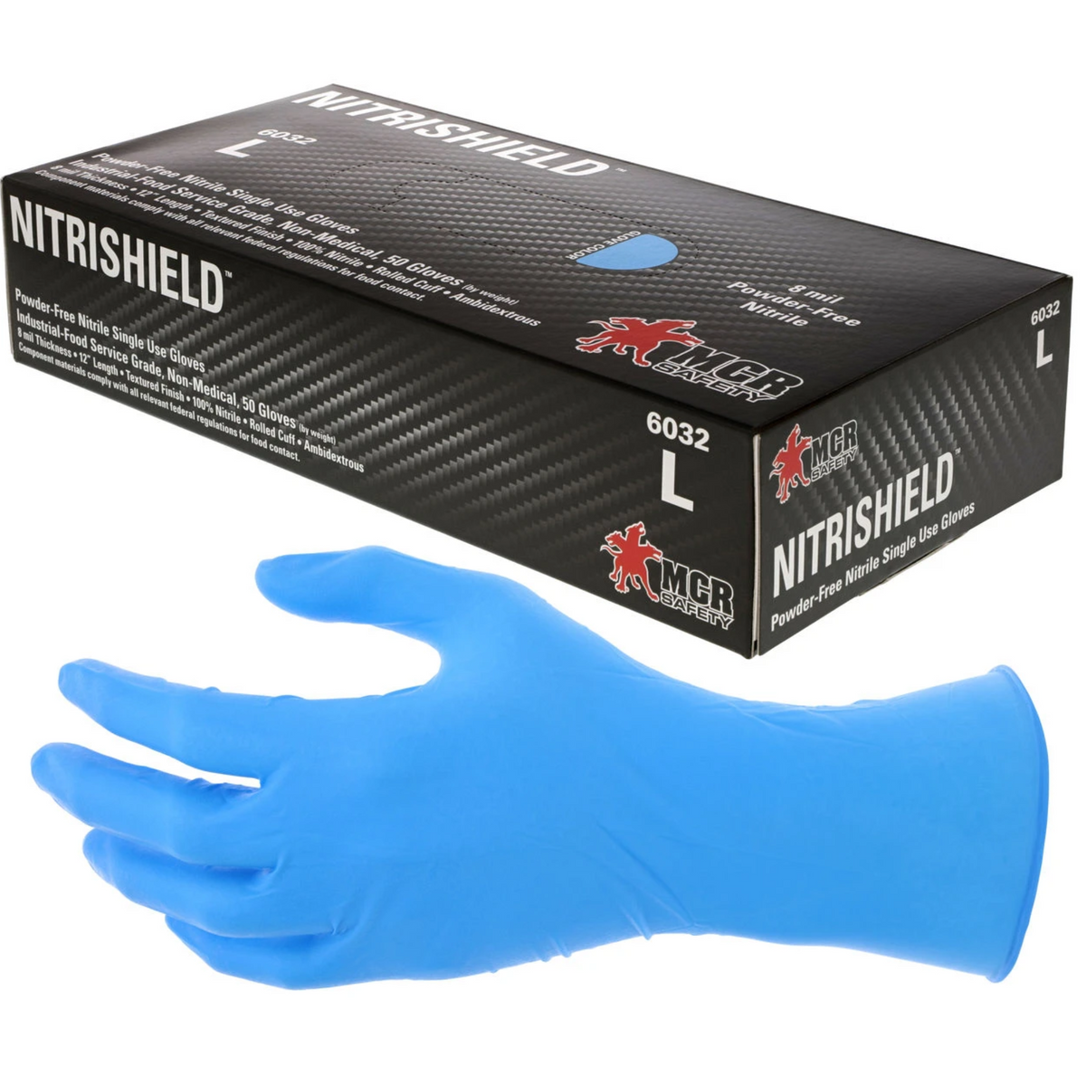 MCR Safety NitriShield 6032M Nitrile Gloves, Box