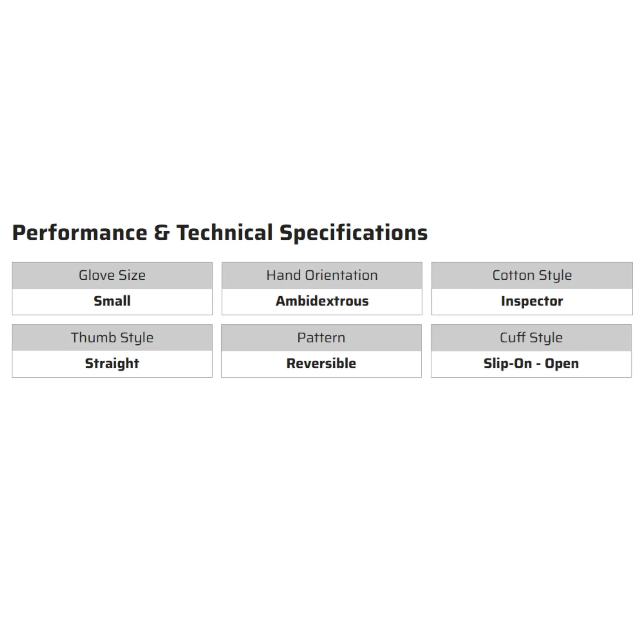 MCR Safety 8610C Inspectors Gloves, Specs