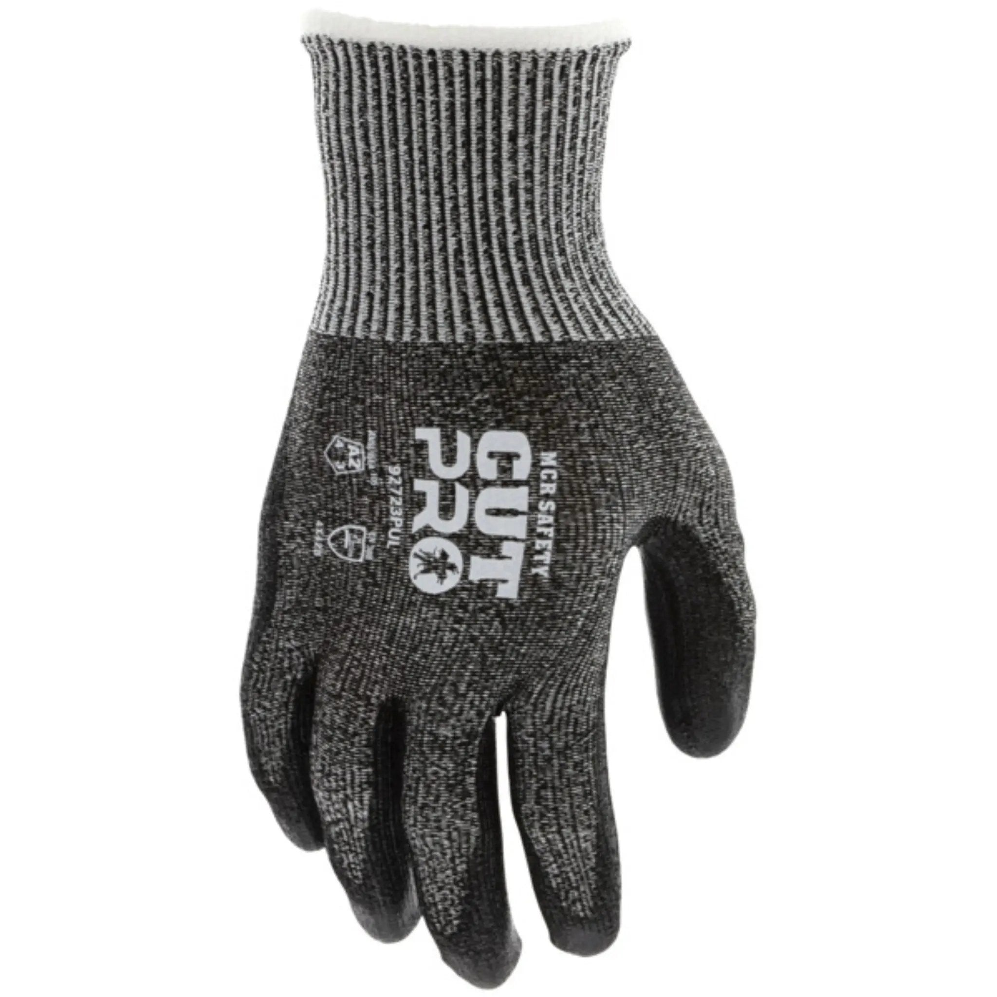 MCR Safety CutPro 92723PU Work Gloves, Dorsal View