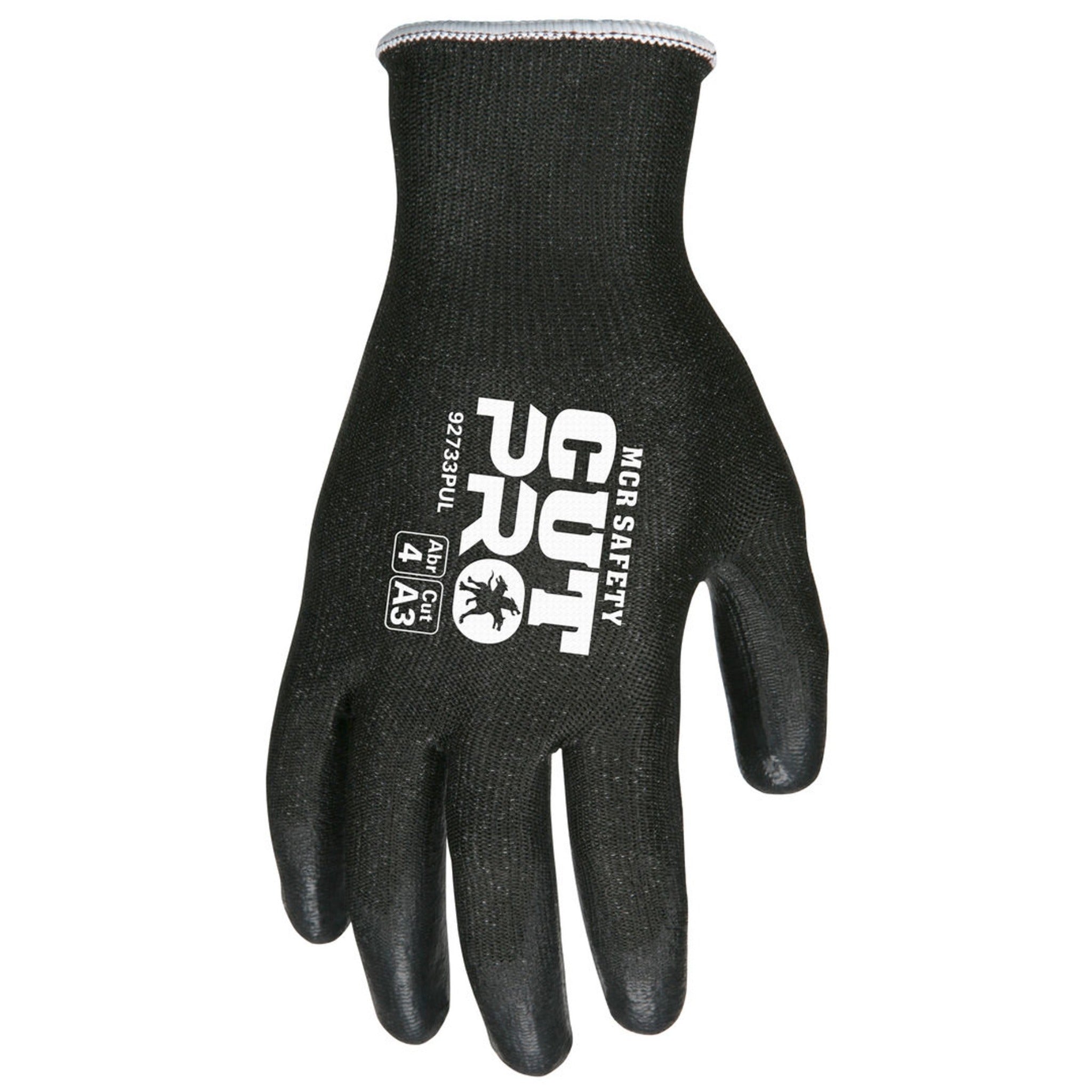MCR Safety CutPro 92733PU Work Gloves, Dorsal View