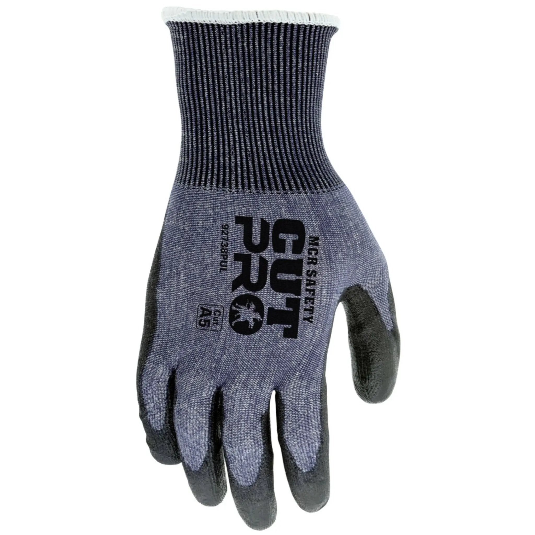 MCR Safety Cut Pro 92738PU Work Gloves, Dorsal View