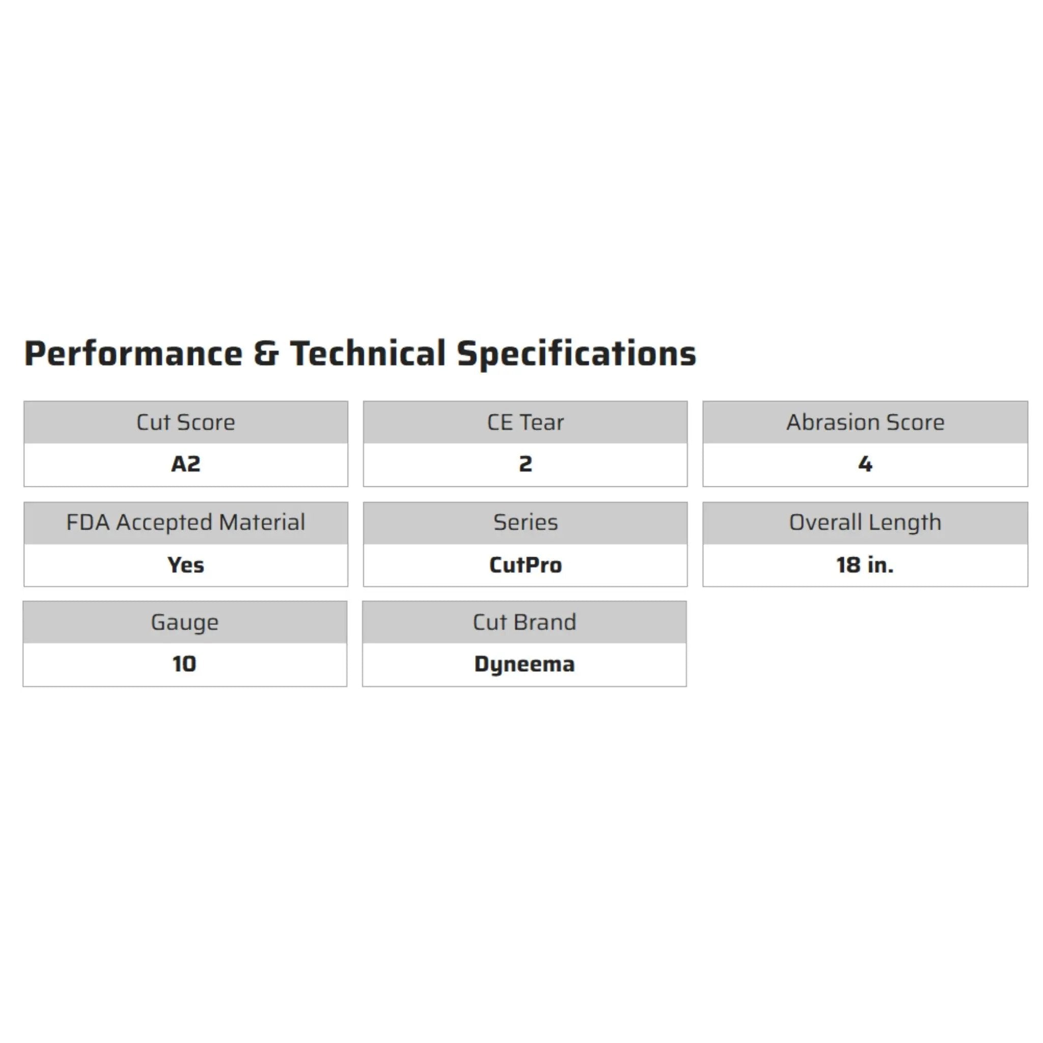 MCR Safety CutPro 9318D10T Sleeve, Specs
