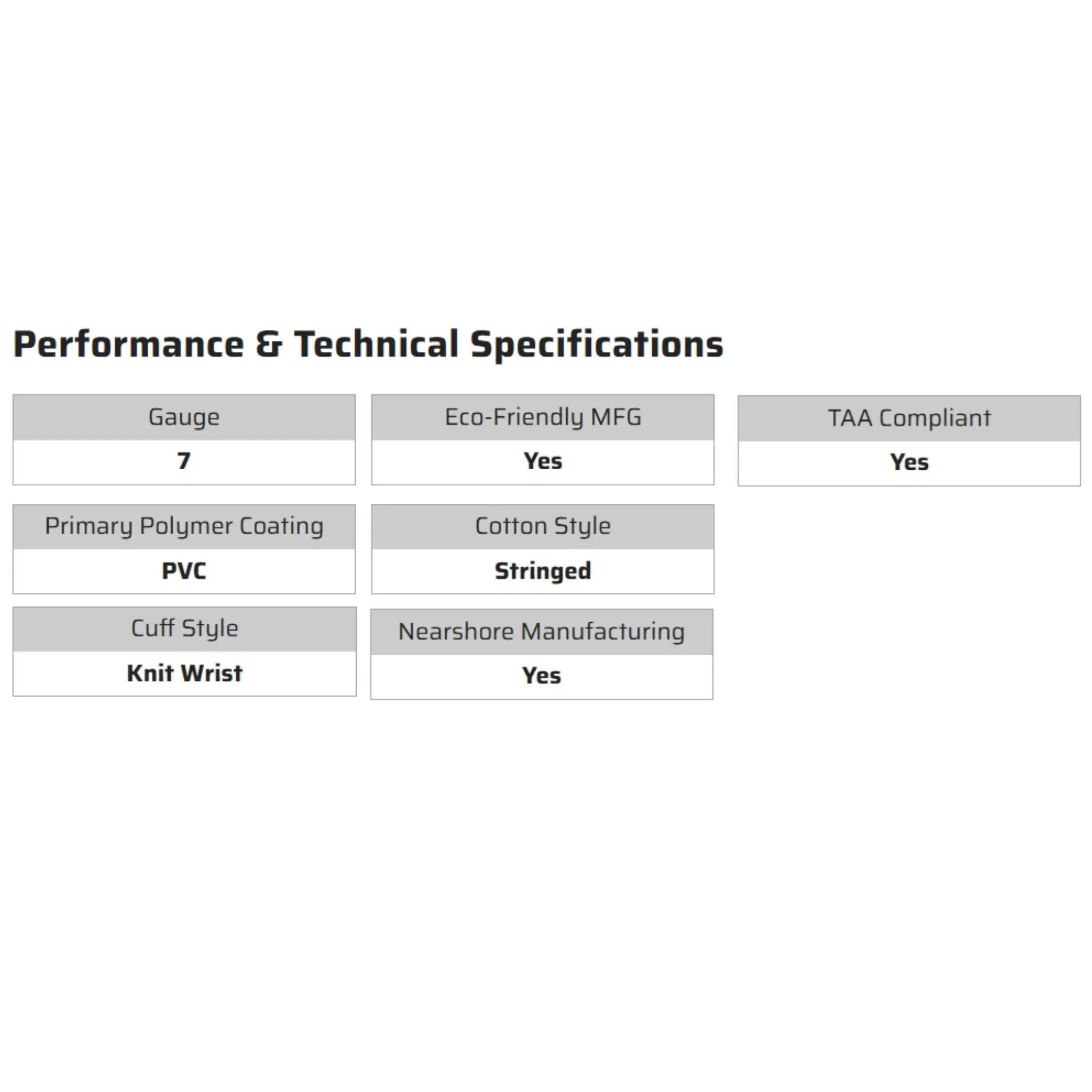 MCR Safety 9650MM Work Gloves, Specs