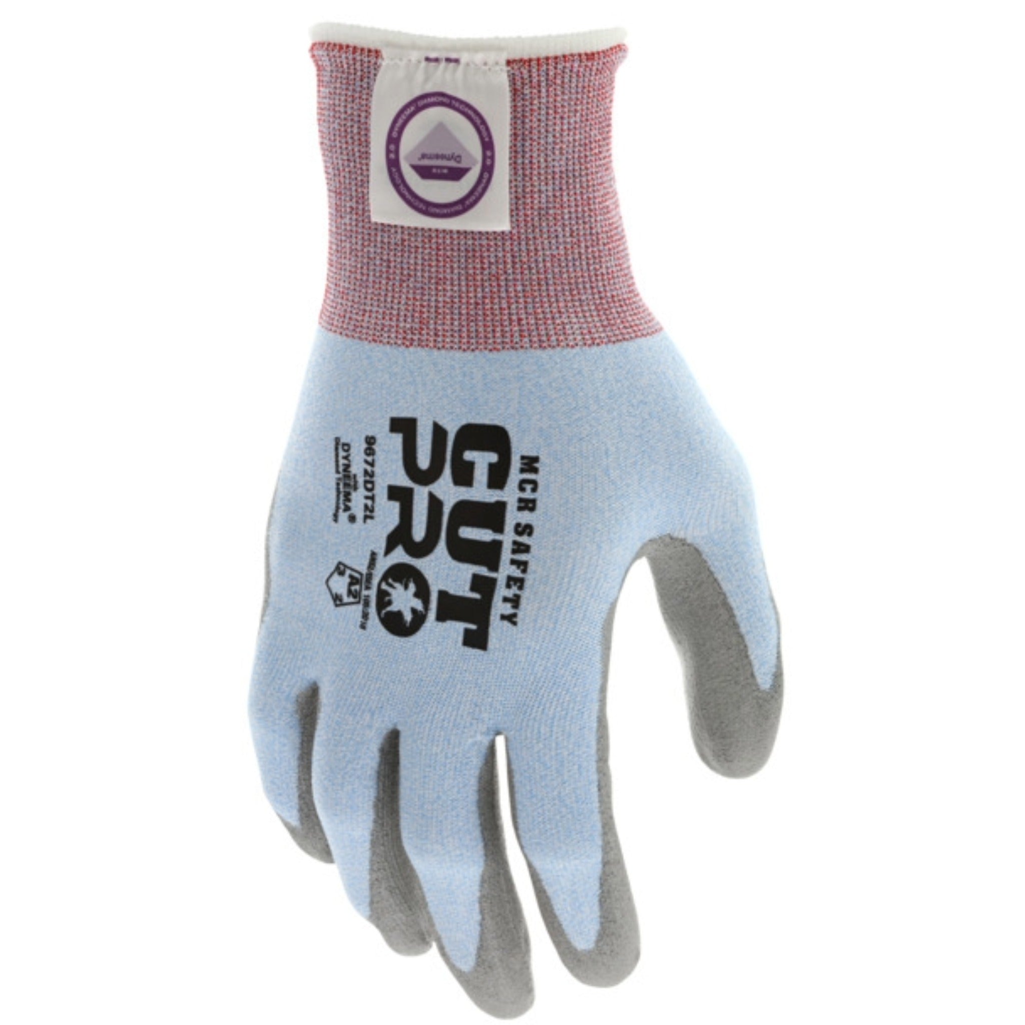 MCR Safety CutPro 9672DT2 Work Gloves, Dorsal View