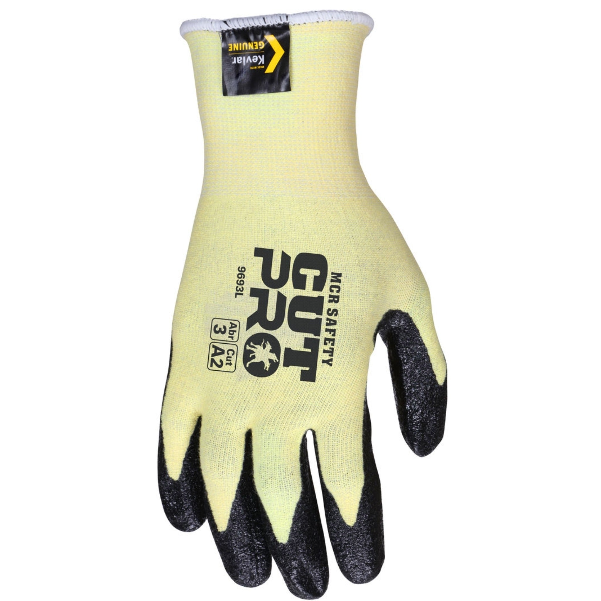 MCR Safety CutPro 9693 Work Gloves, Dorsal View