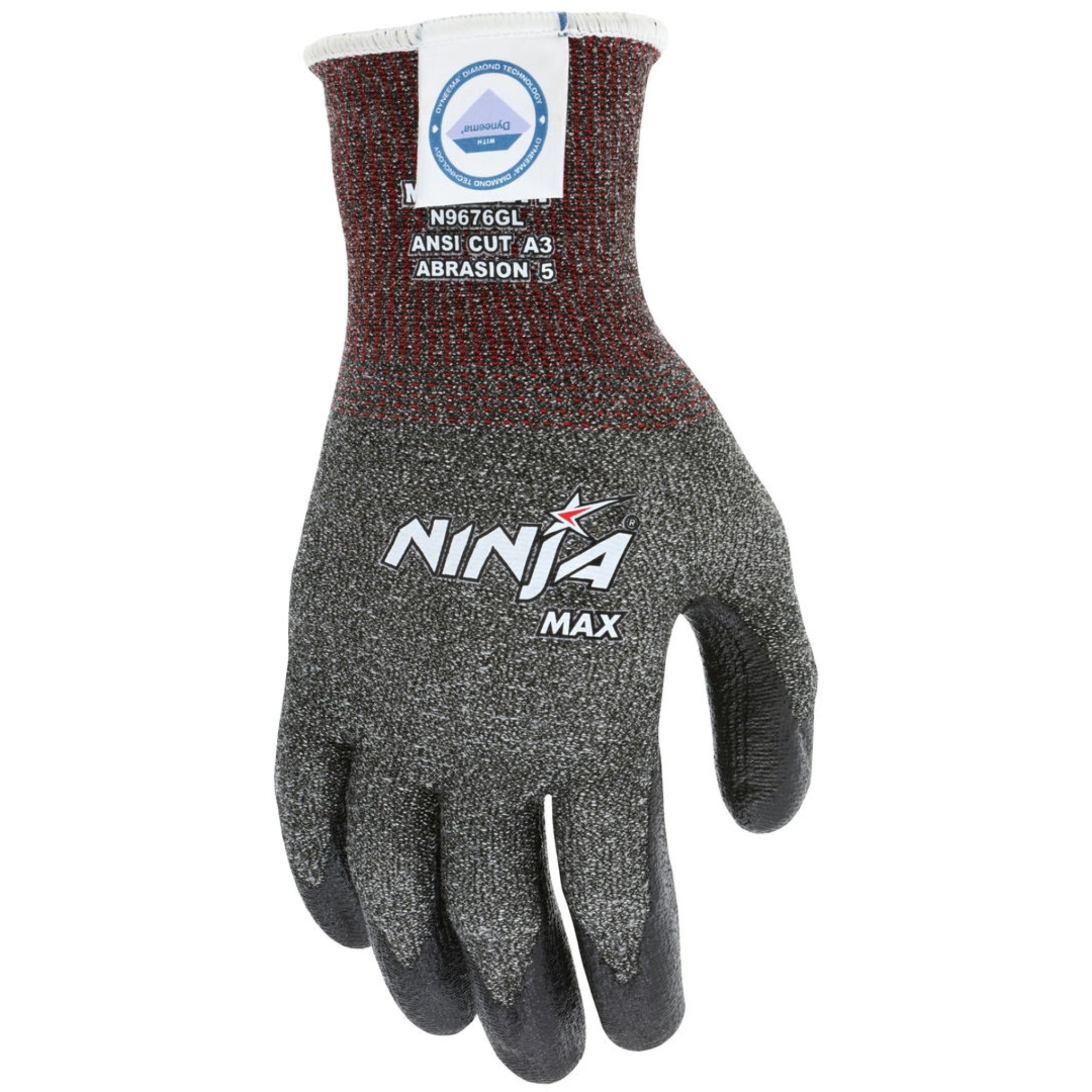 MCR Safety Ninja Max N9676G Work Gloves, Dorsal View
