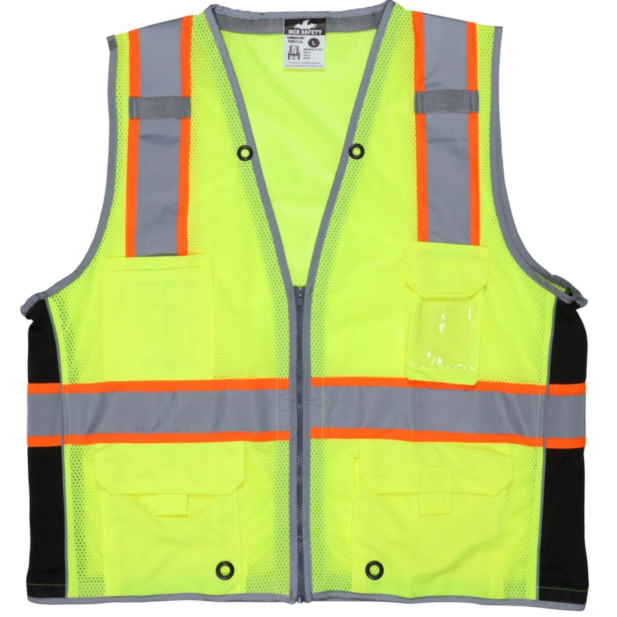 MCR Safety Luminator SURVCL2L Safety Vest, Front View