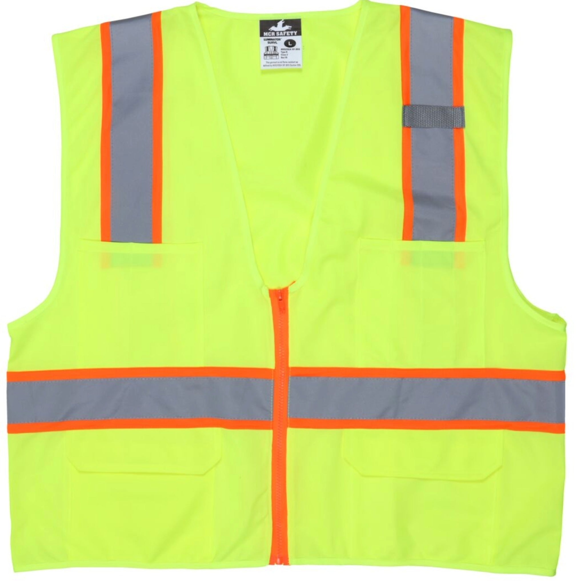MCR Safety Luminator SURVL Safety Vest, Front View