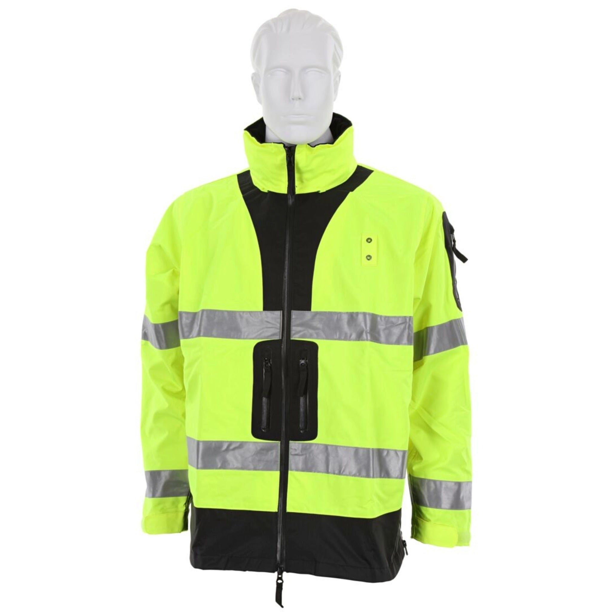 MCR Safety UltraTech UT38JH Hi-Vis Rain Jacket with Attached Hood