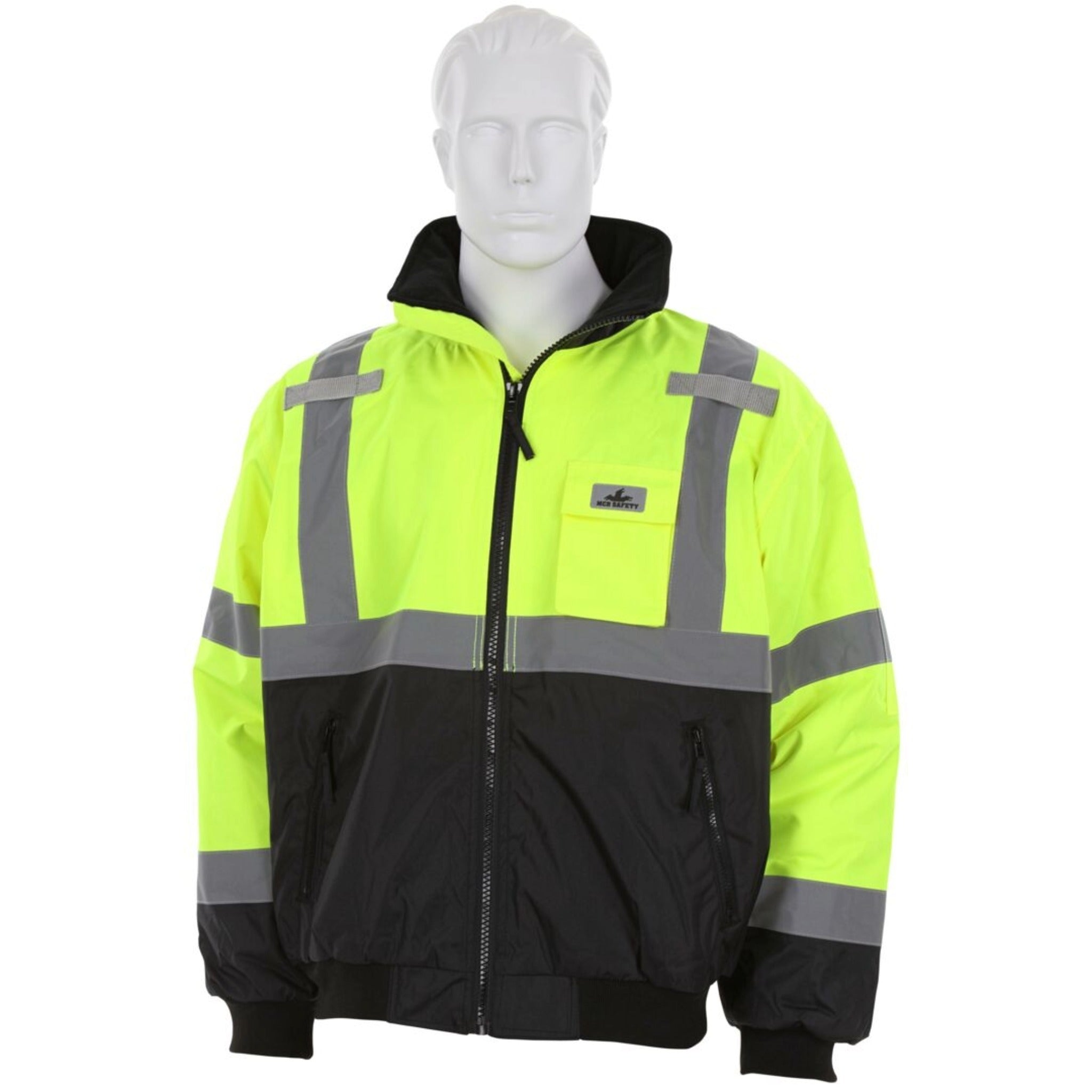 MCR Safety Luminator VBBCL3L Rain Jacket, Front View