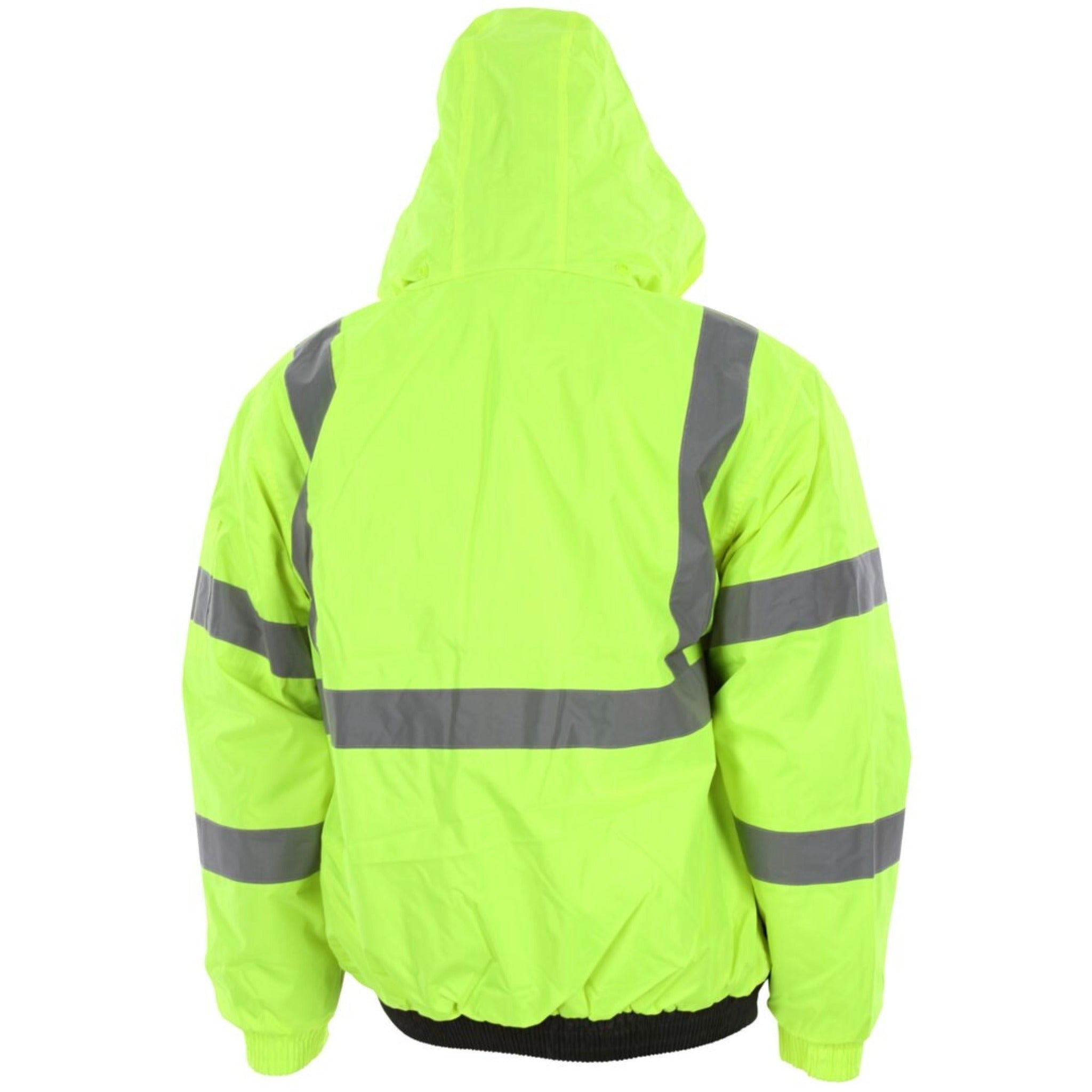 MCR Safety Luminator VBBQCL3L Rain Jacket, Back_Hood View