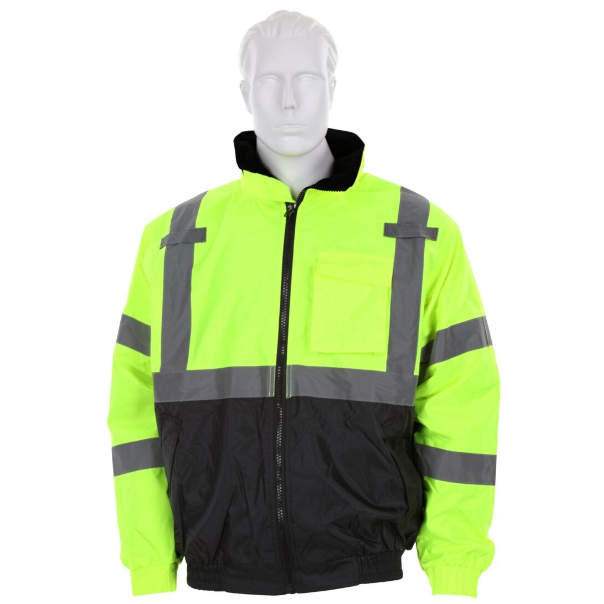 MCR Safety Luminator VBBQCL3L Rain Jacket, Front View