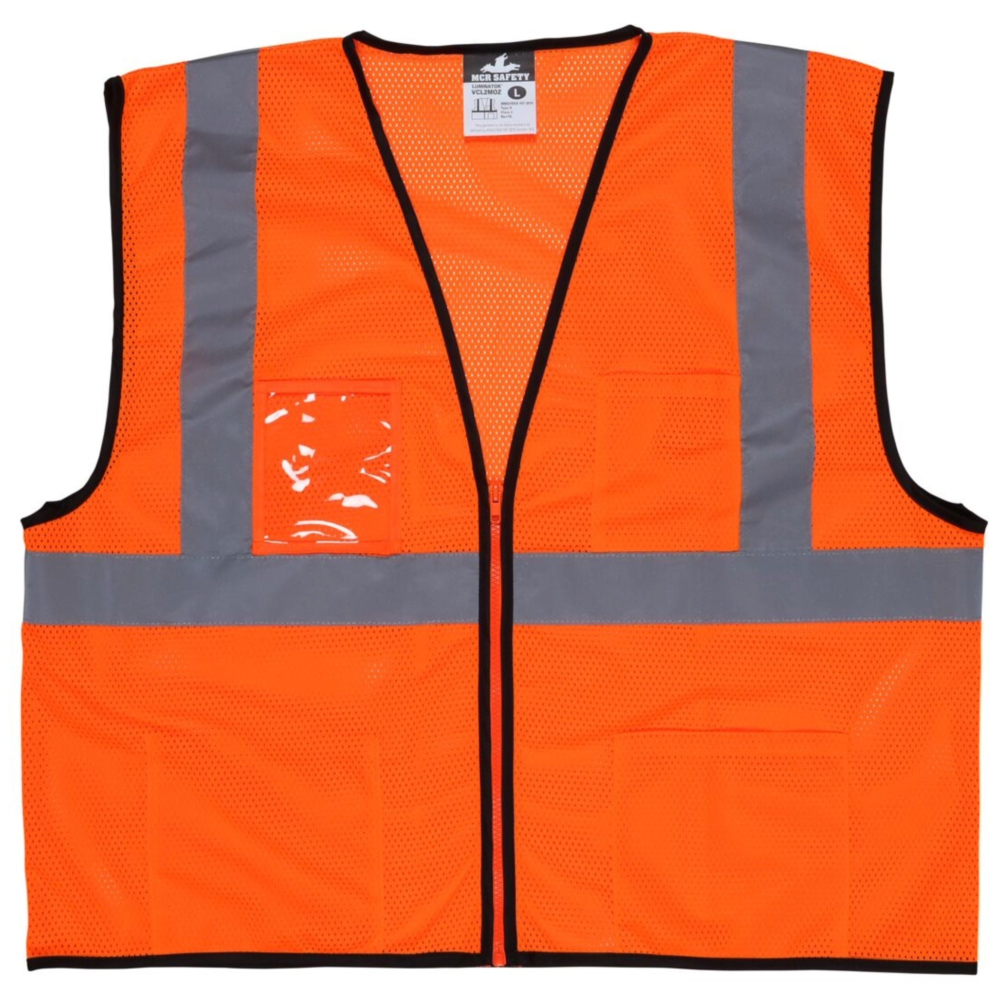 MCR Safety Luminator VCL2MOZ Safety Vest, Front View