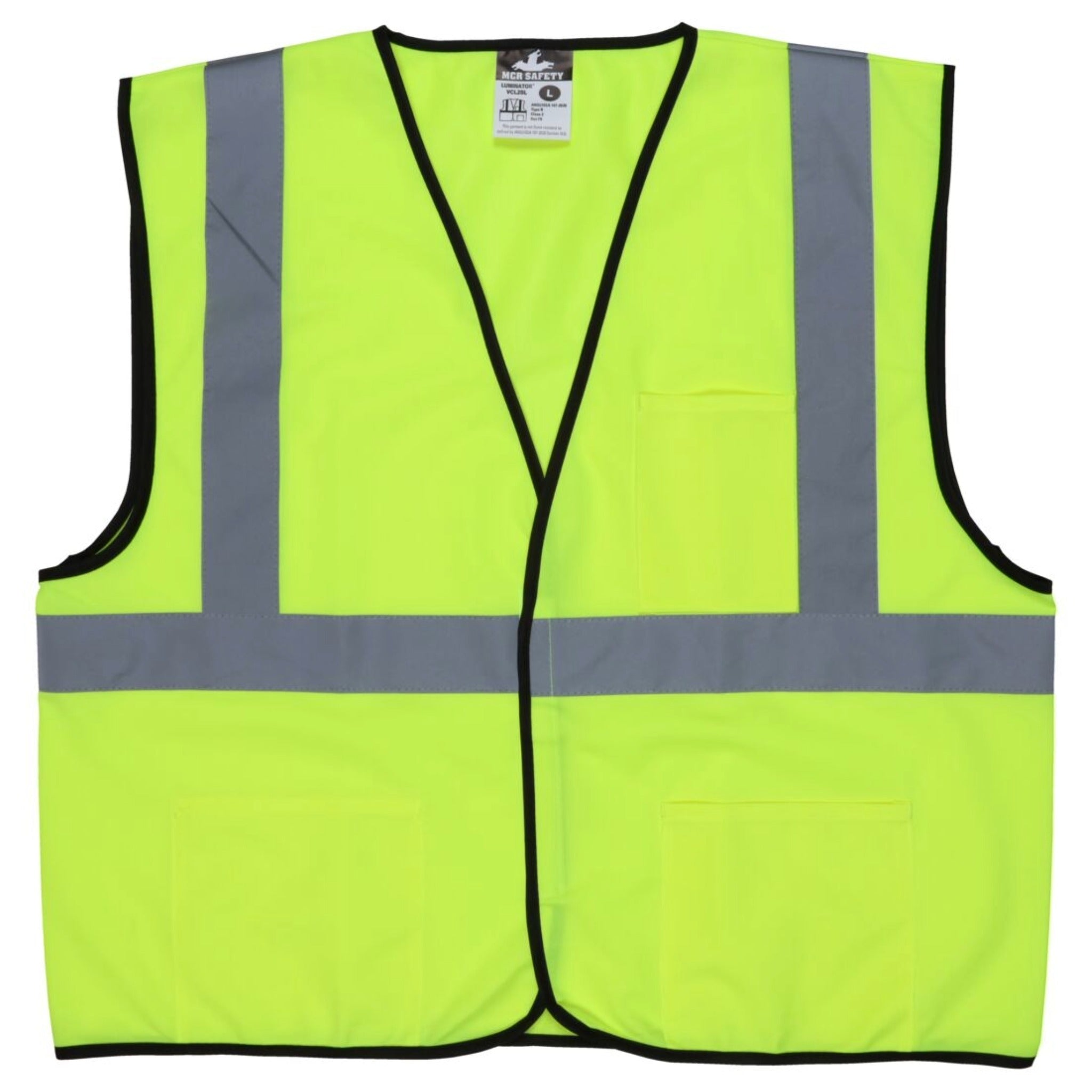 MCR Safety Luminator VCL2SL Safety Vest, Front View