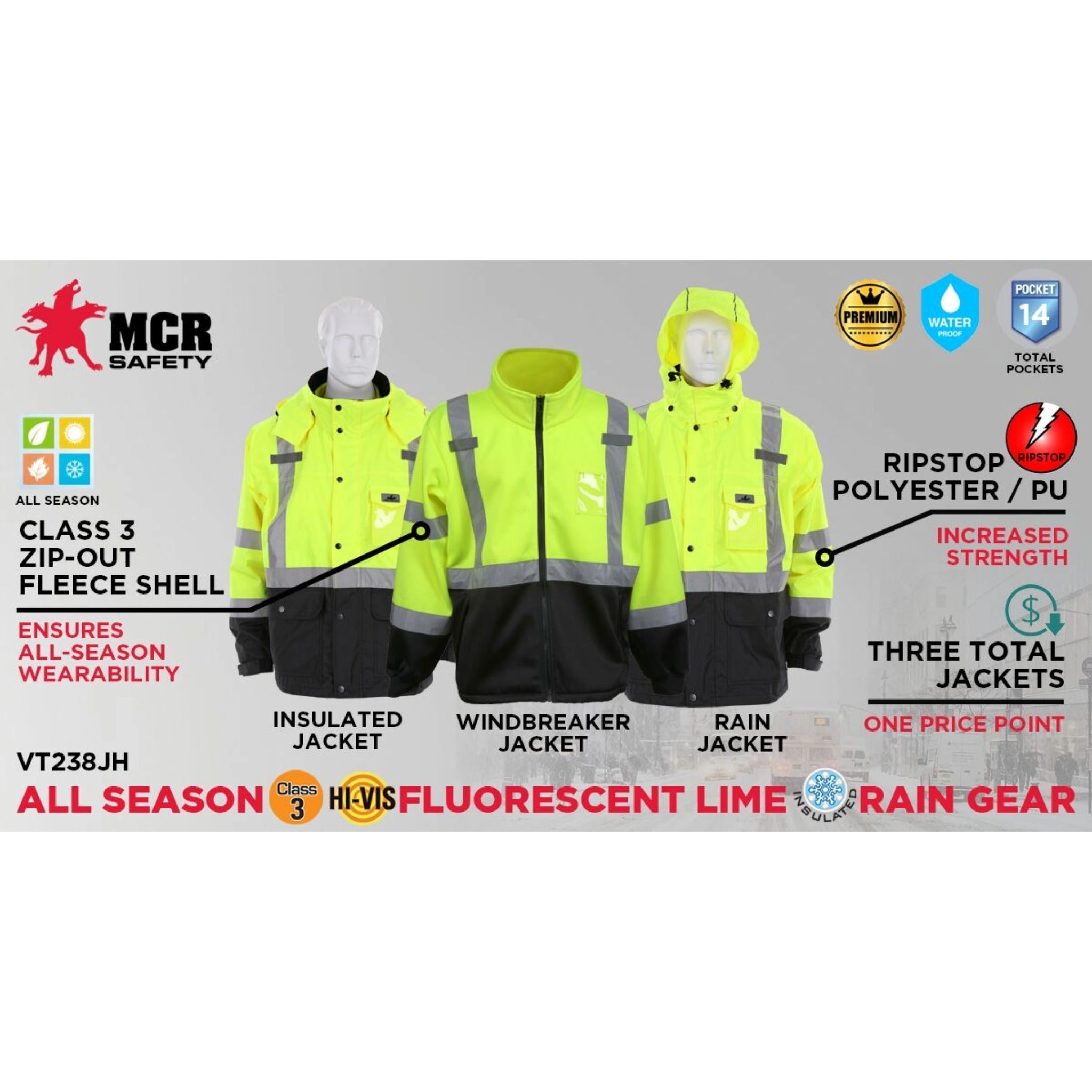MCR Safety VT238JH Winter Jacket, Specs2