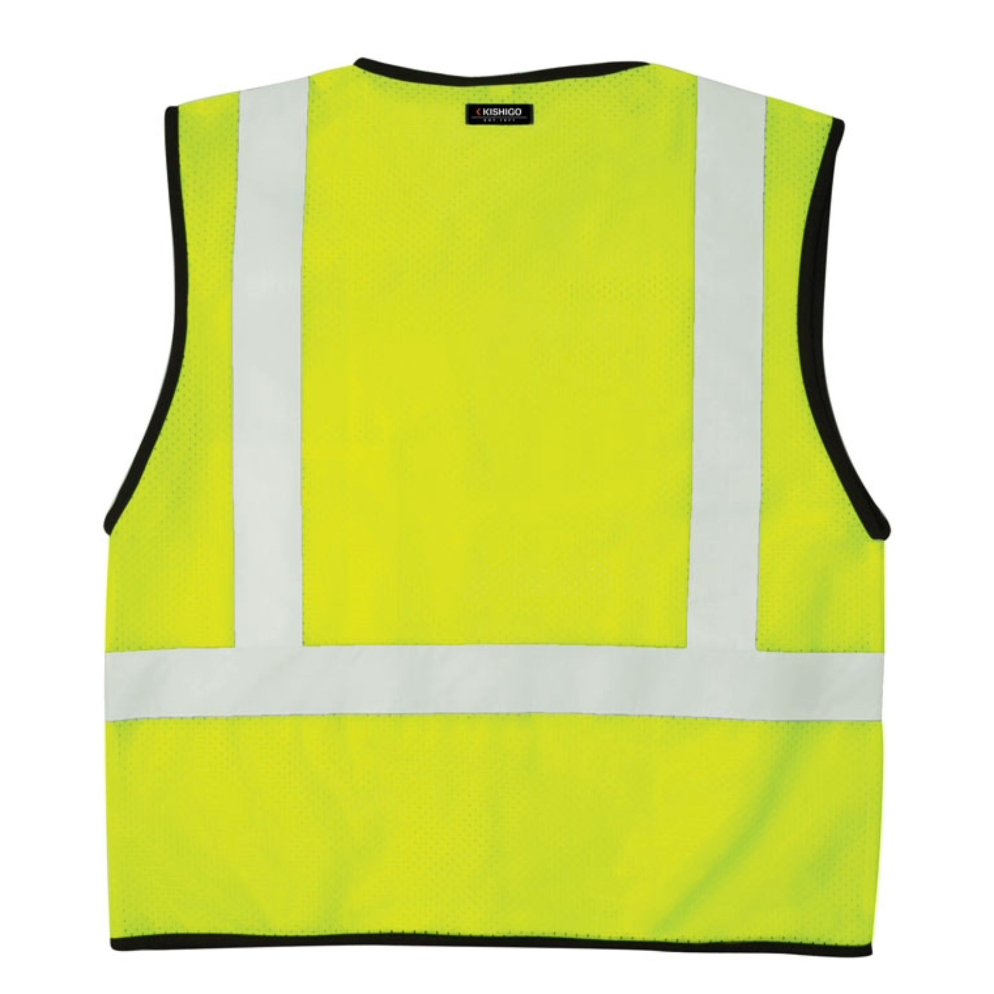 Kishigo 1193 Economy Series 1-Pocket Mesh Vest, Type R, Class 2, Lime,  1 Each-Flat-Back