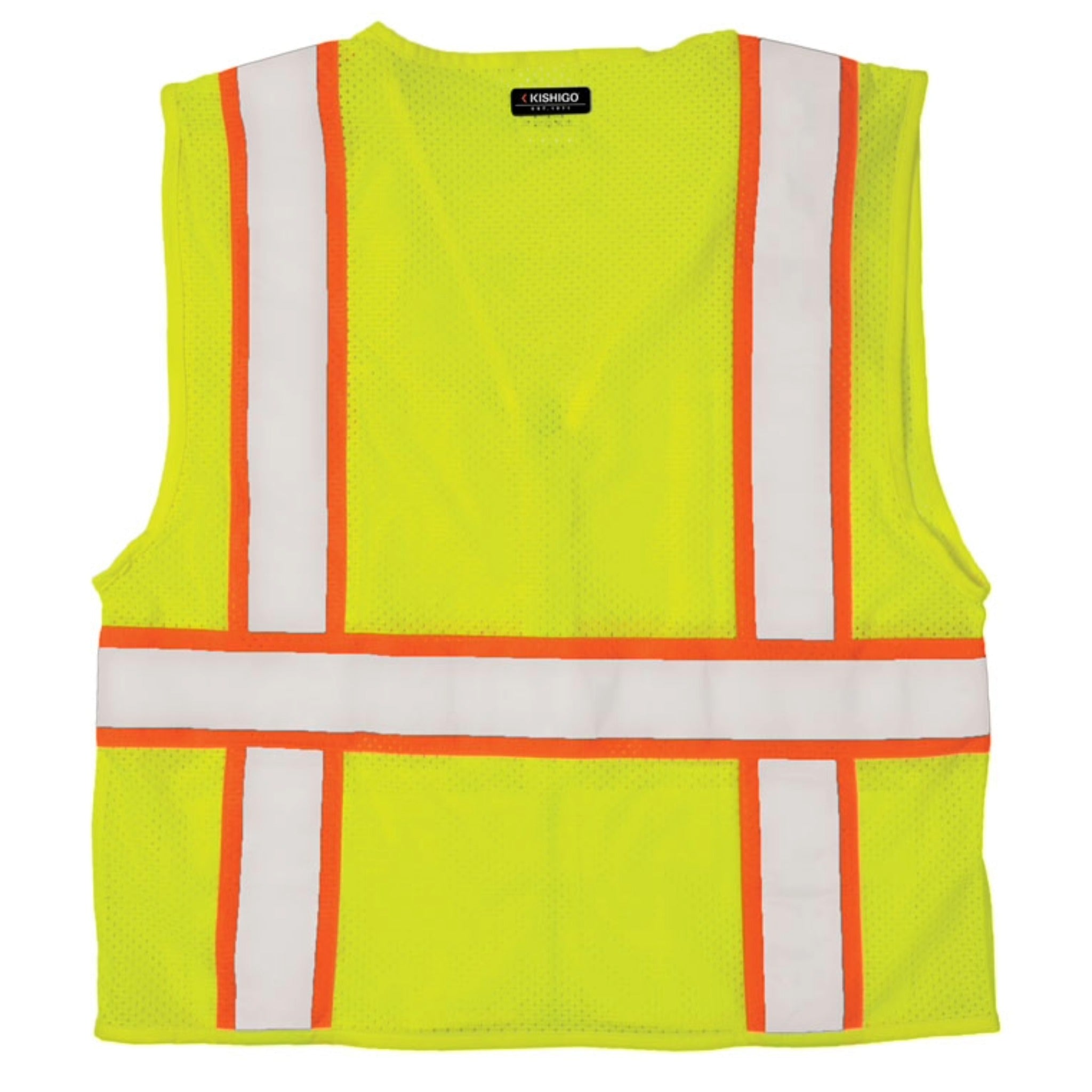 Kishigo Ultra-Cool 6-Pocket Mesh Vest, Type R, Class 2, 1 Each-Flat-Back