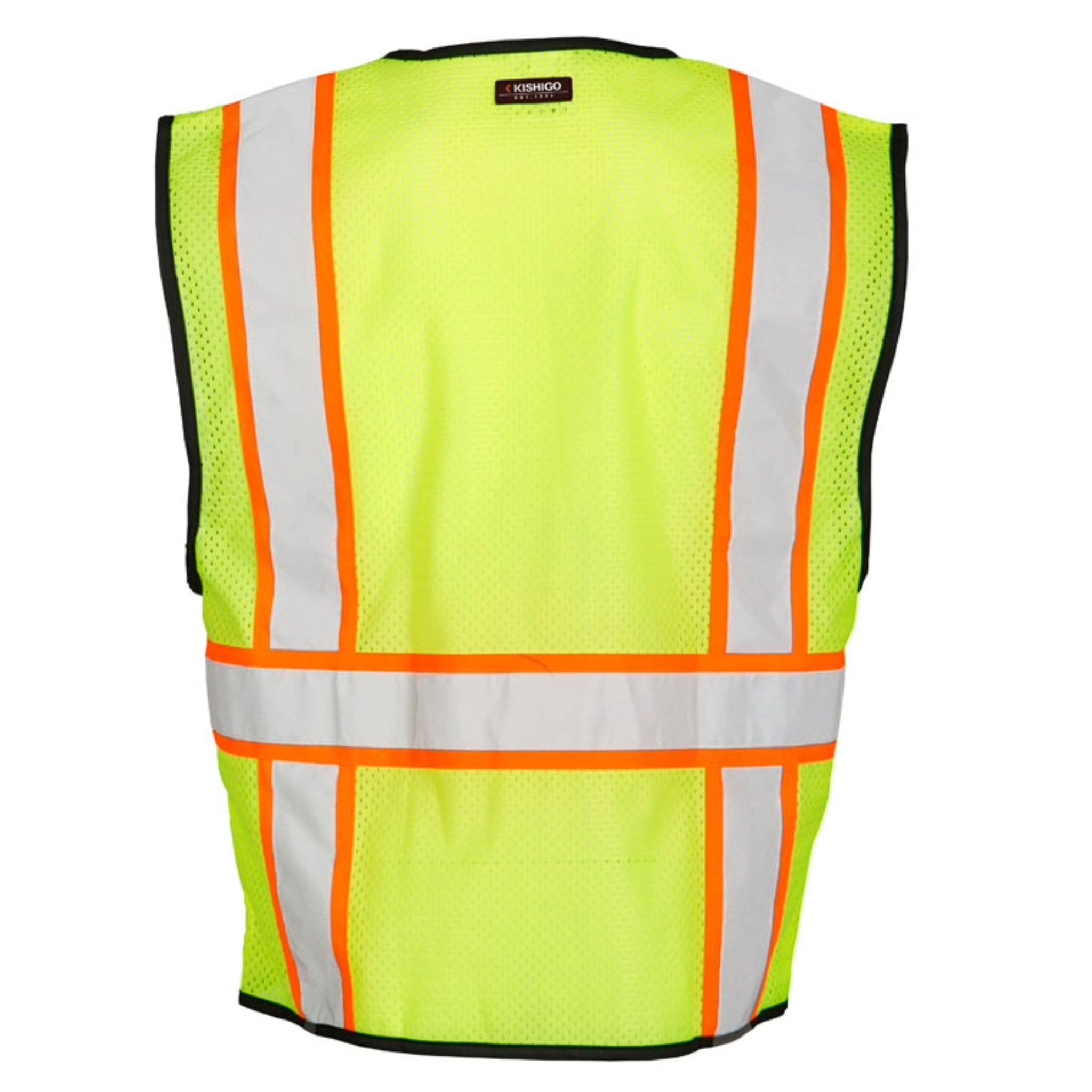 Kishigo Economy Single Pocket Contrasting Mesh Vest, Type R, Class 2, 1 Each-Back