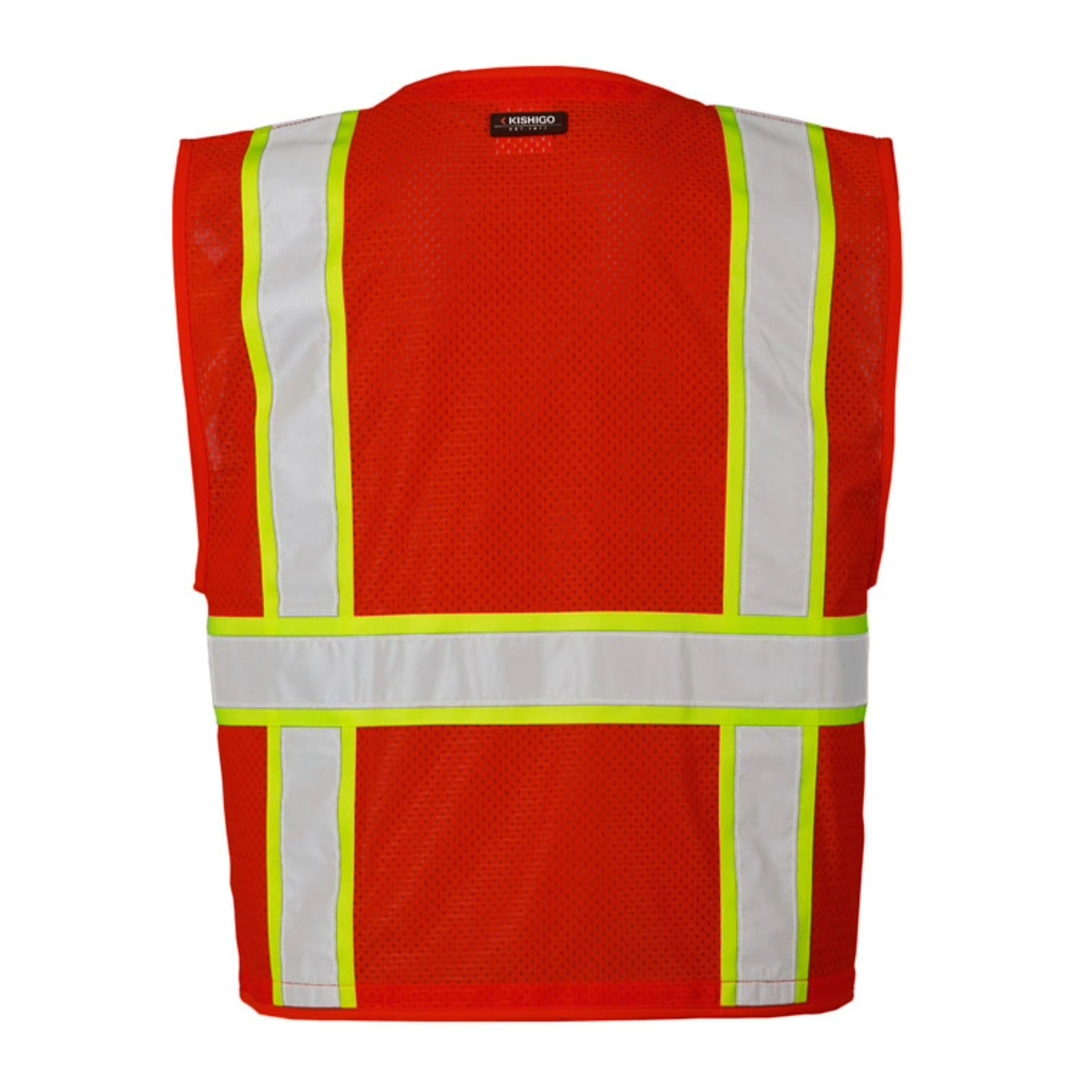 Kishigo B103 Enhanced Visibility Multi Pocket Mesh Vest, Non-ANSI, 1 Each-back