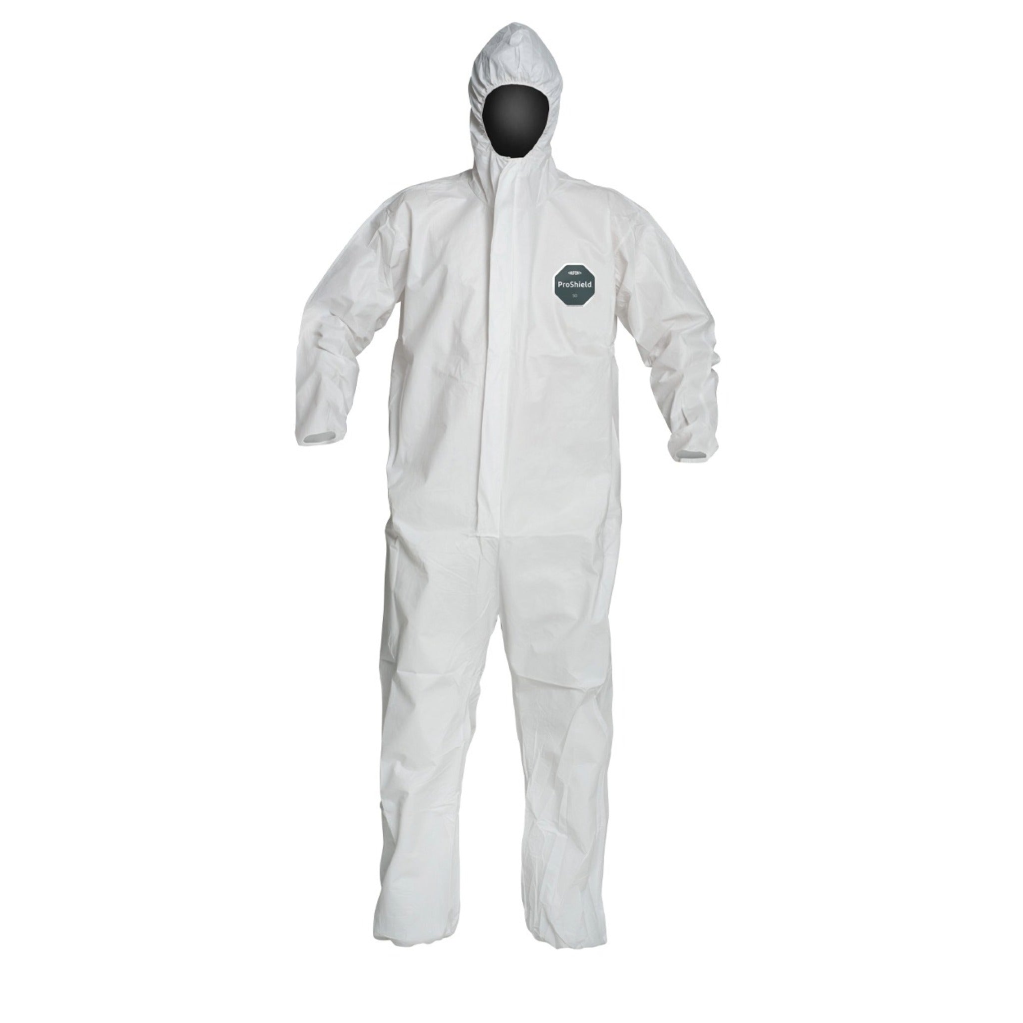 DuPont NB127SWH ProShield 50 Microporous Film Hooded Coveralls, 1 Case 