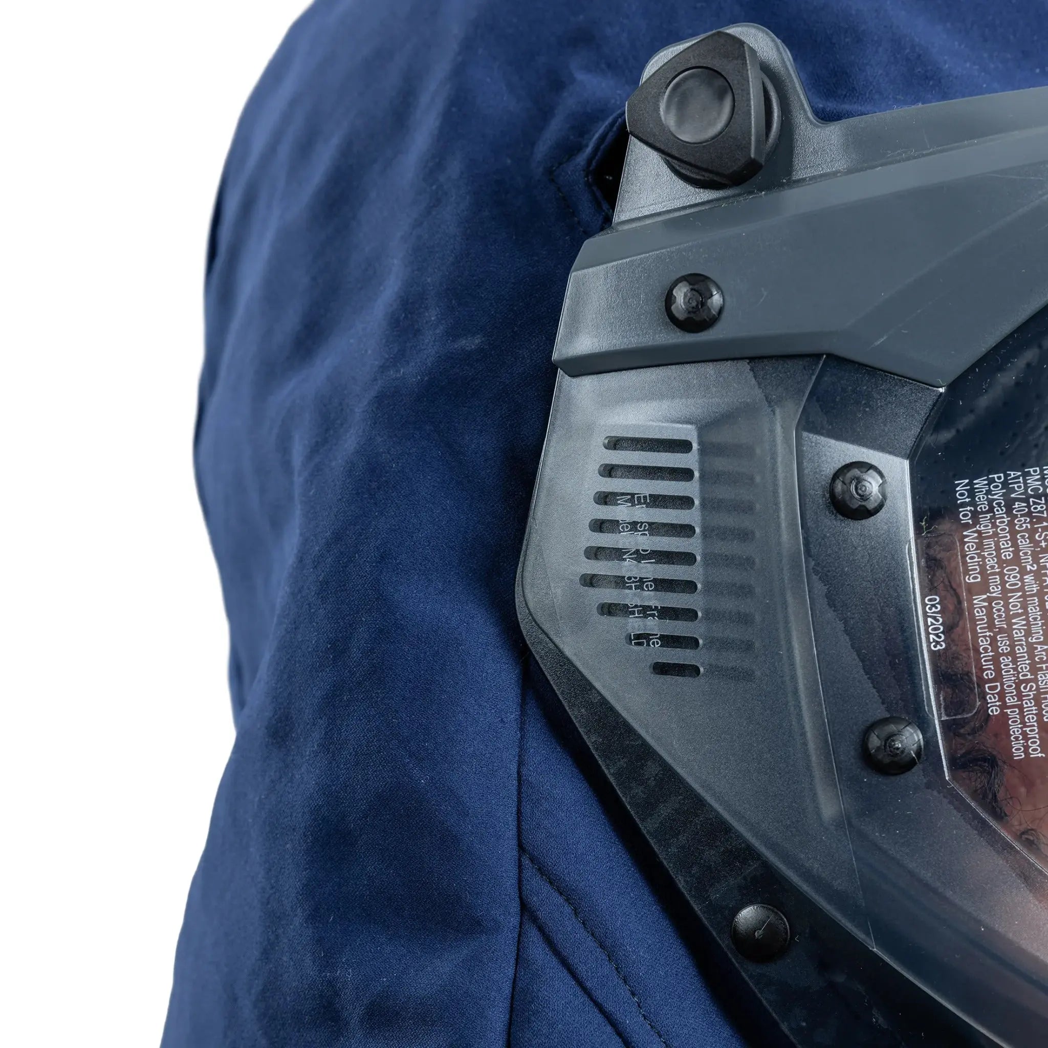 National Safety Apparel ARC40H Enespro AGP 40 Cal Arc Flash Lift Front Hood, Navy, 1 Each 