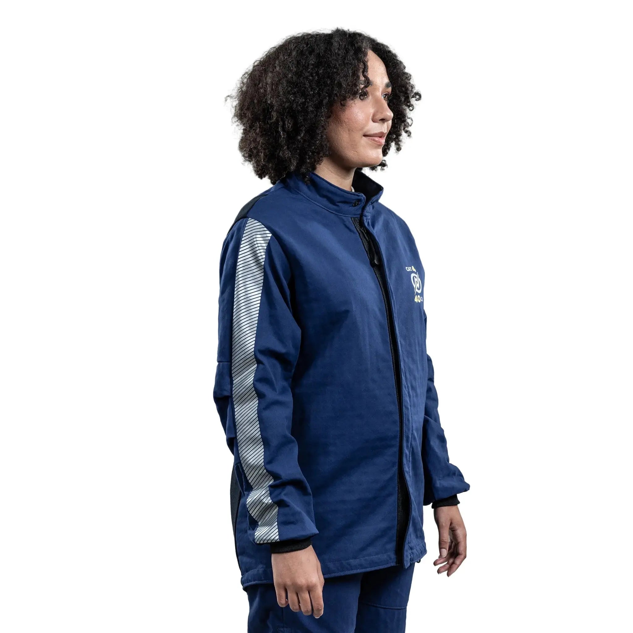 National Safety Apparel Enespro ARC40J ArcGuard Performance 40 Cal Arch Flash Jacket, Blue, 1 Each 