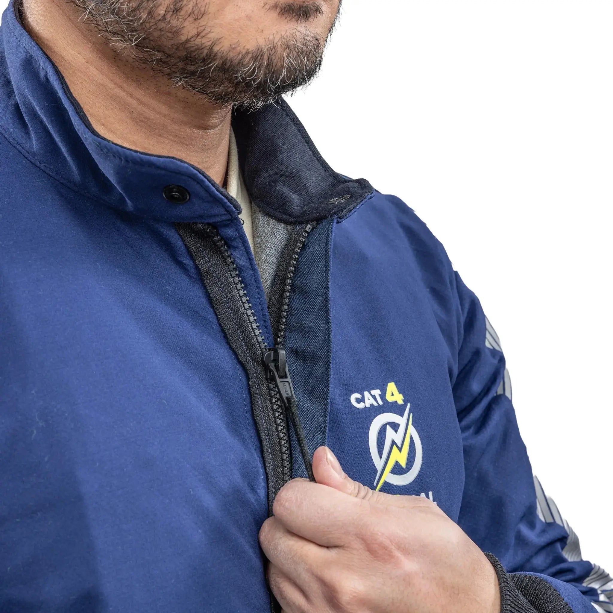 National Safety Apparel Enespro ARC40J ArcGuard Performance 40 Cal Arch Flash Jacket, Blue, 1 Each 