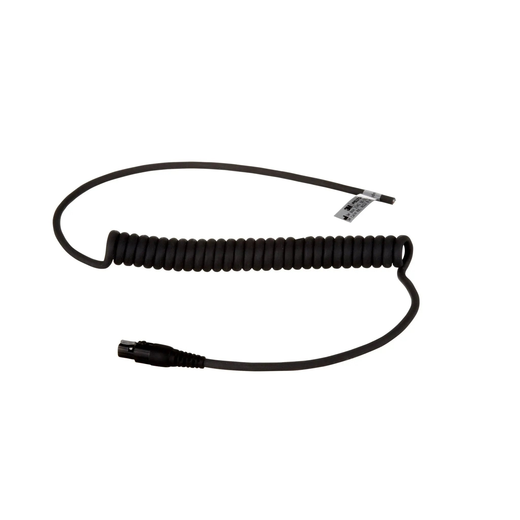 3M PELTOR FLX2 FLX2-211 Curly Open End Cable, Black, 1 Each 