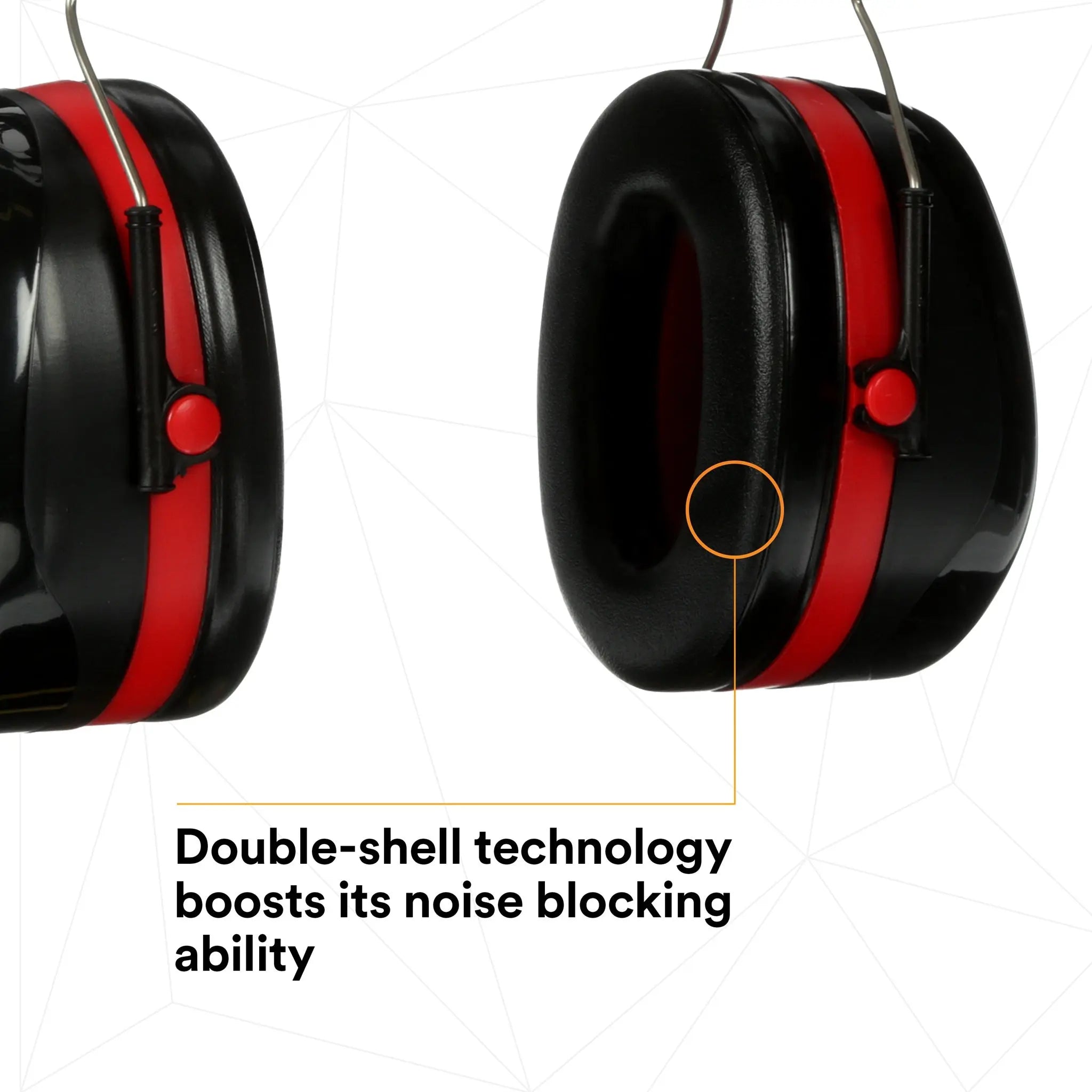 3M Peltor H10A Optime 105 Over-the-Head Earmuffs, Black, Double Shell technology
