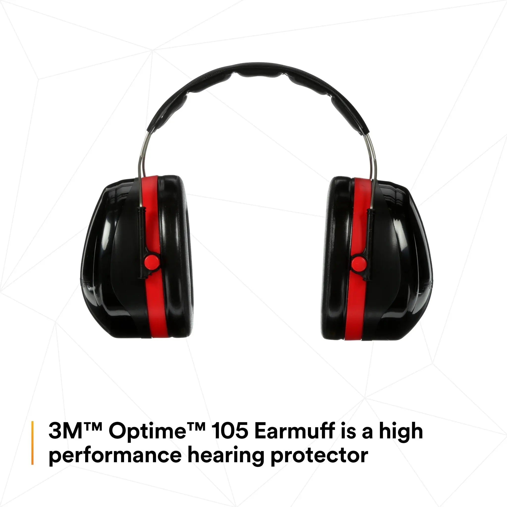 3M Peltor H10A Optime 105 Over-the-Head Earmuffs, Black, high performance