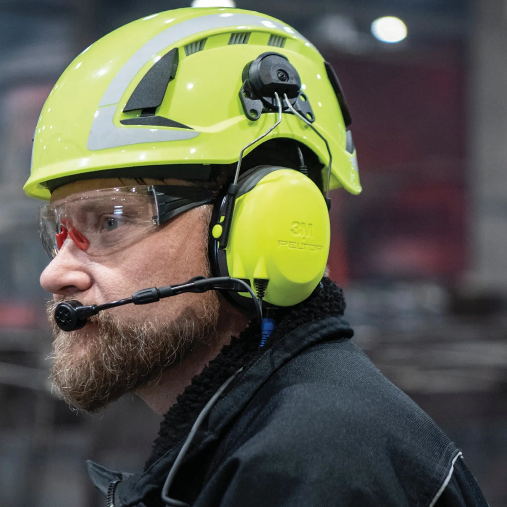 3M Peltor 7100203302 HT52P3E-112 Hard Hat Attached CH-3 Listen Only Hearing Protector, Bright Yellow, 1 Each 