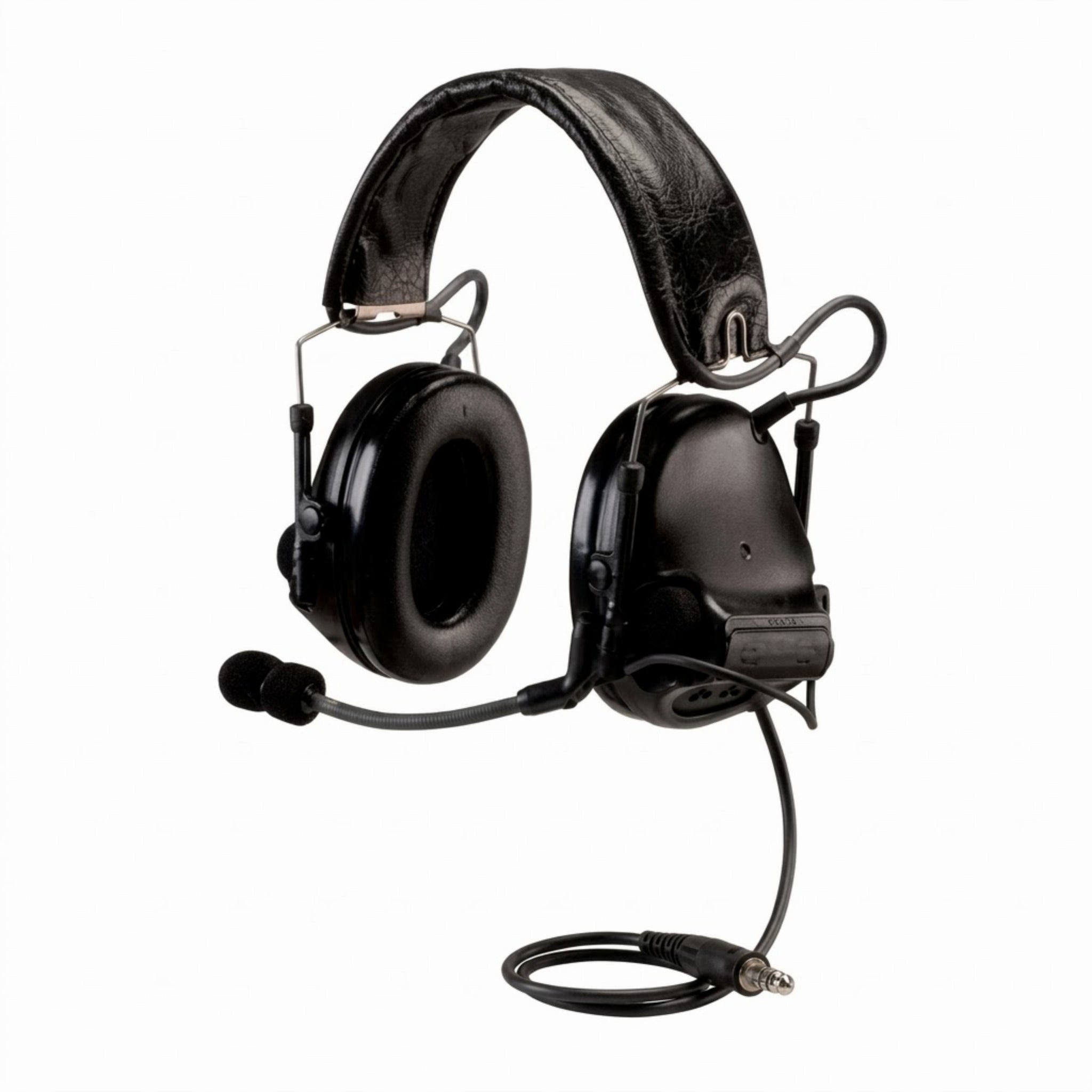 Peltor SWAT-TAC ACH Communication Headset, Dual Comm, Headband, Single Downlead Split Audio - BLACK 