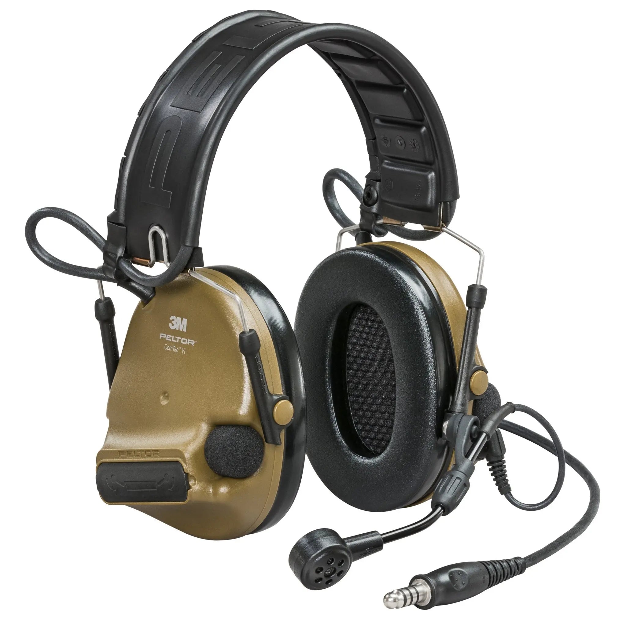 3M Peltor 7100202863 MT20H682FB-47N CY ComTac VI NIB Headset, Single Downlead, Headband w/ included ARC, Coyote Brown, 1 Each 