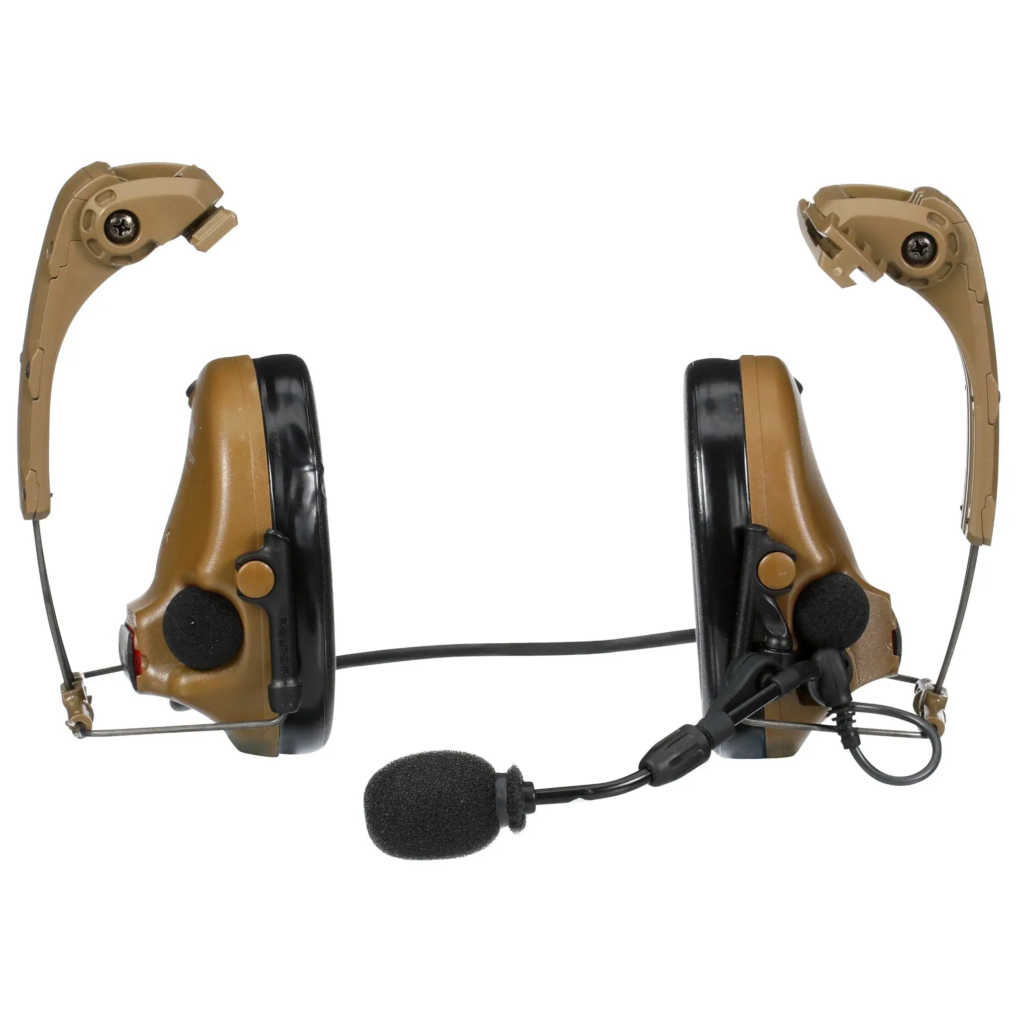 3M PELTOR MT20H682HPS-09N CY ComTac VI NIB Hearing Defender Headset, IHPS Attachment, Coyote Brown, Right Side View