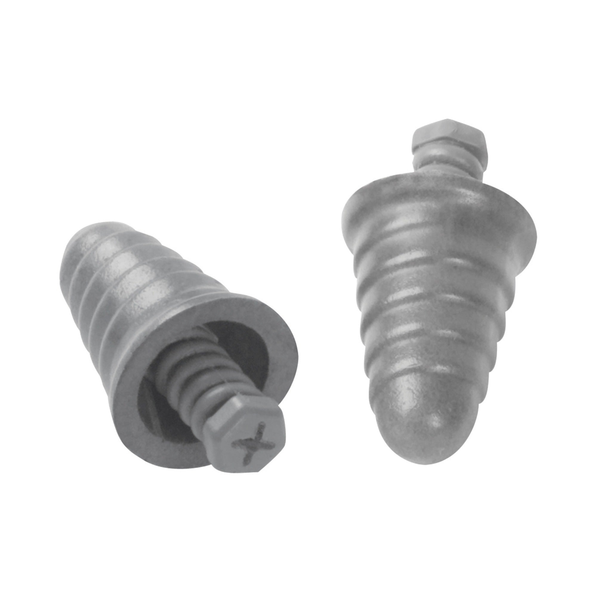 3M E-A-R P1300 Skull Screws Uncorded Earplugs, Gray, Regular, Main Image