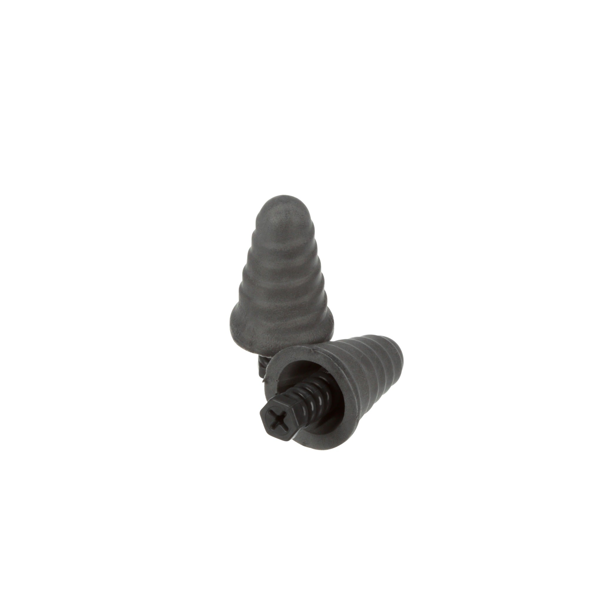 3M E-A-R P1300 Skull Screws Uncorded Earplugs, Gray, Regular, right side view