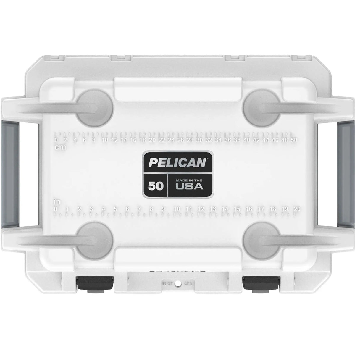 Pelican 50Q-1-WHTGRY Elite Cooler, White/Gray, 1 Each, Top View